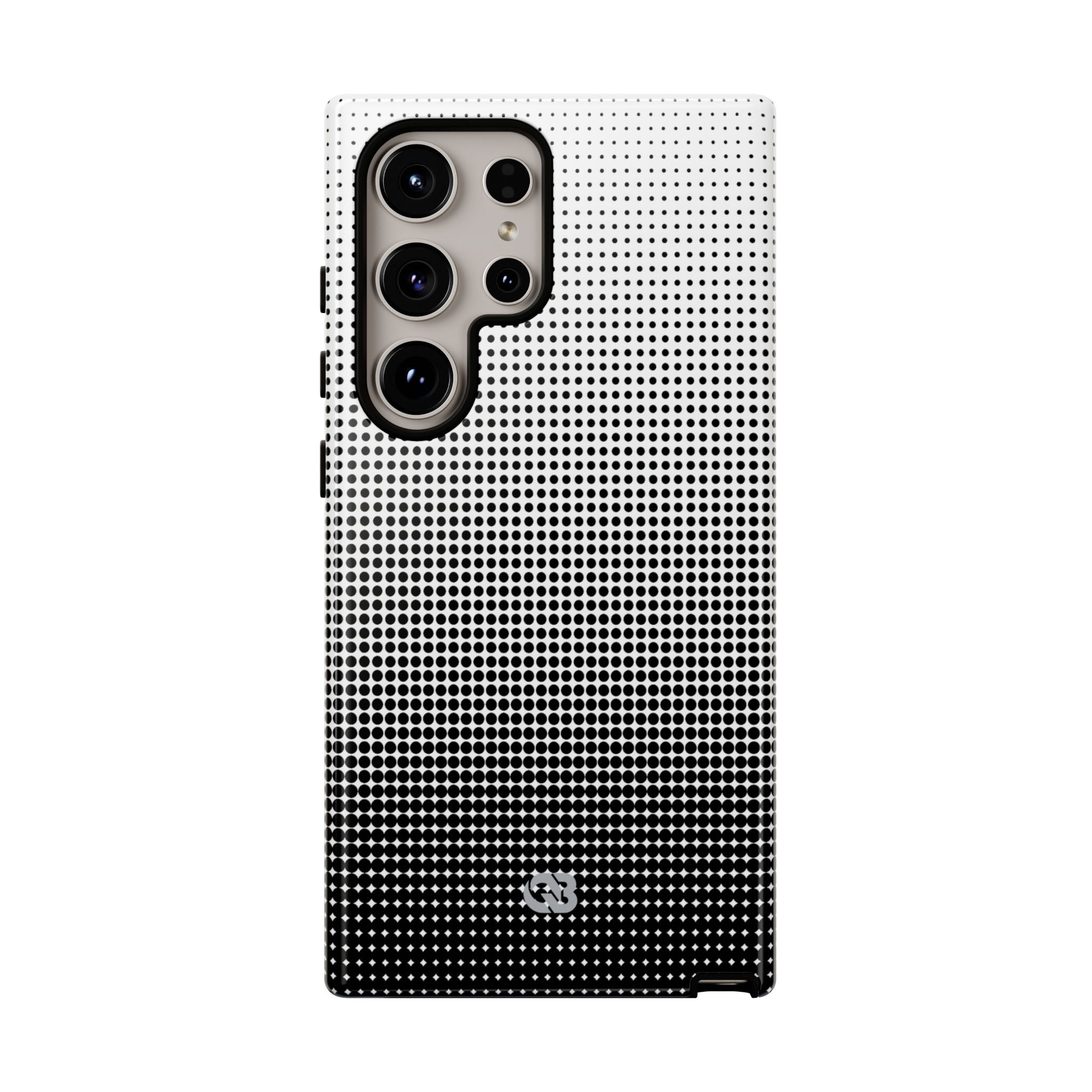 Black Tough Phone Case for Samsung - Obsidian Halftone Flux