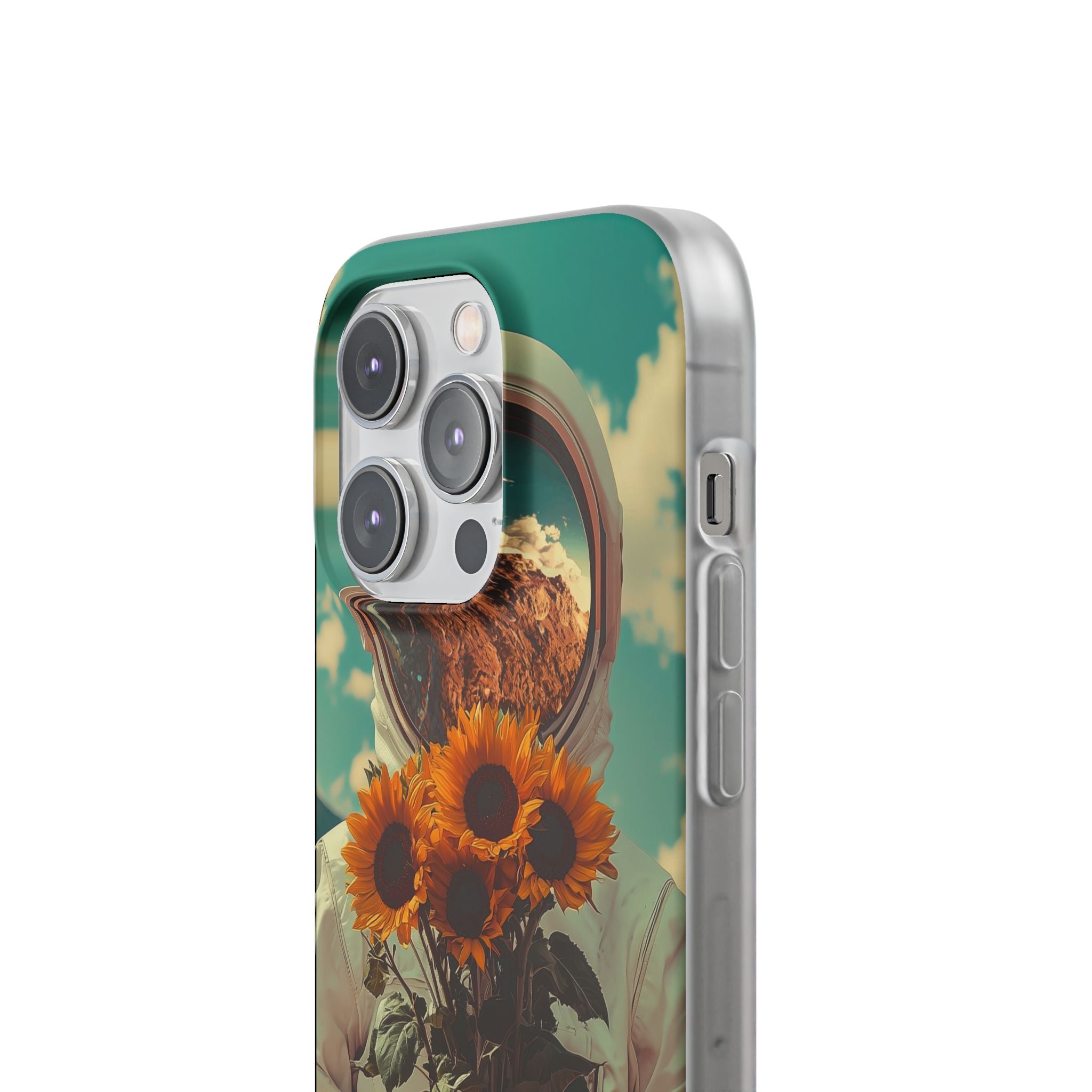 Sunflower Astronaut iPhone 14 Pro Case - Soft