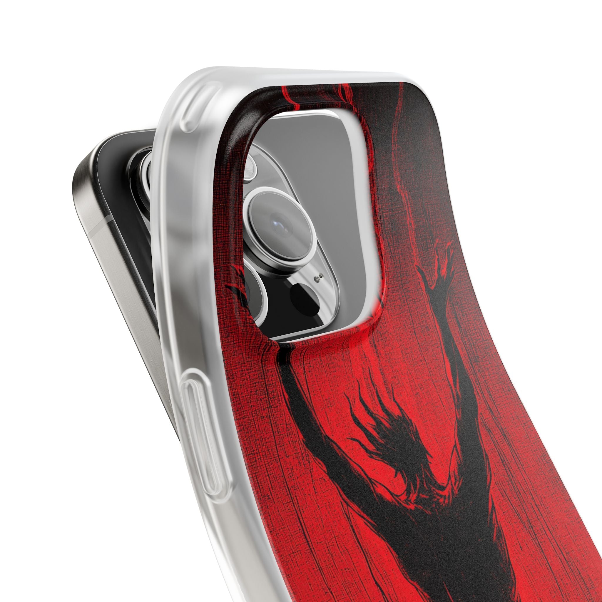 Crimson Shadow Ascent · Soft Custodia per iPhone