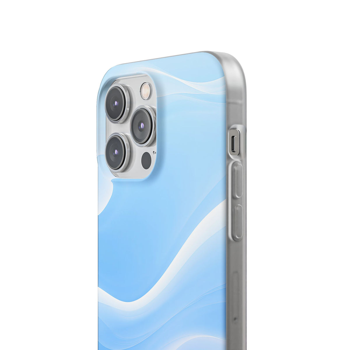 Blue Lite Phone Case for iPhone - Glacial Blue Silk