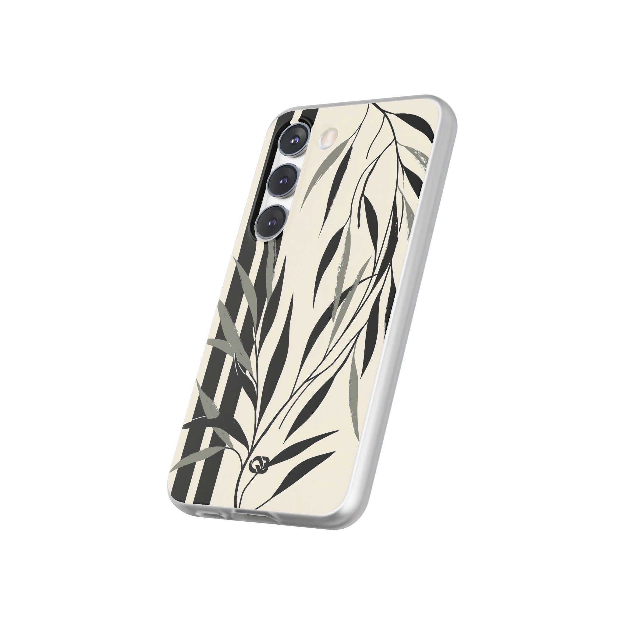 Beige Lite Phone Case for Samsung - Soot Leaf Sketch