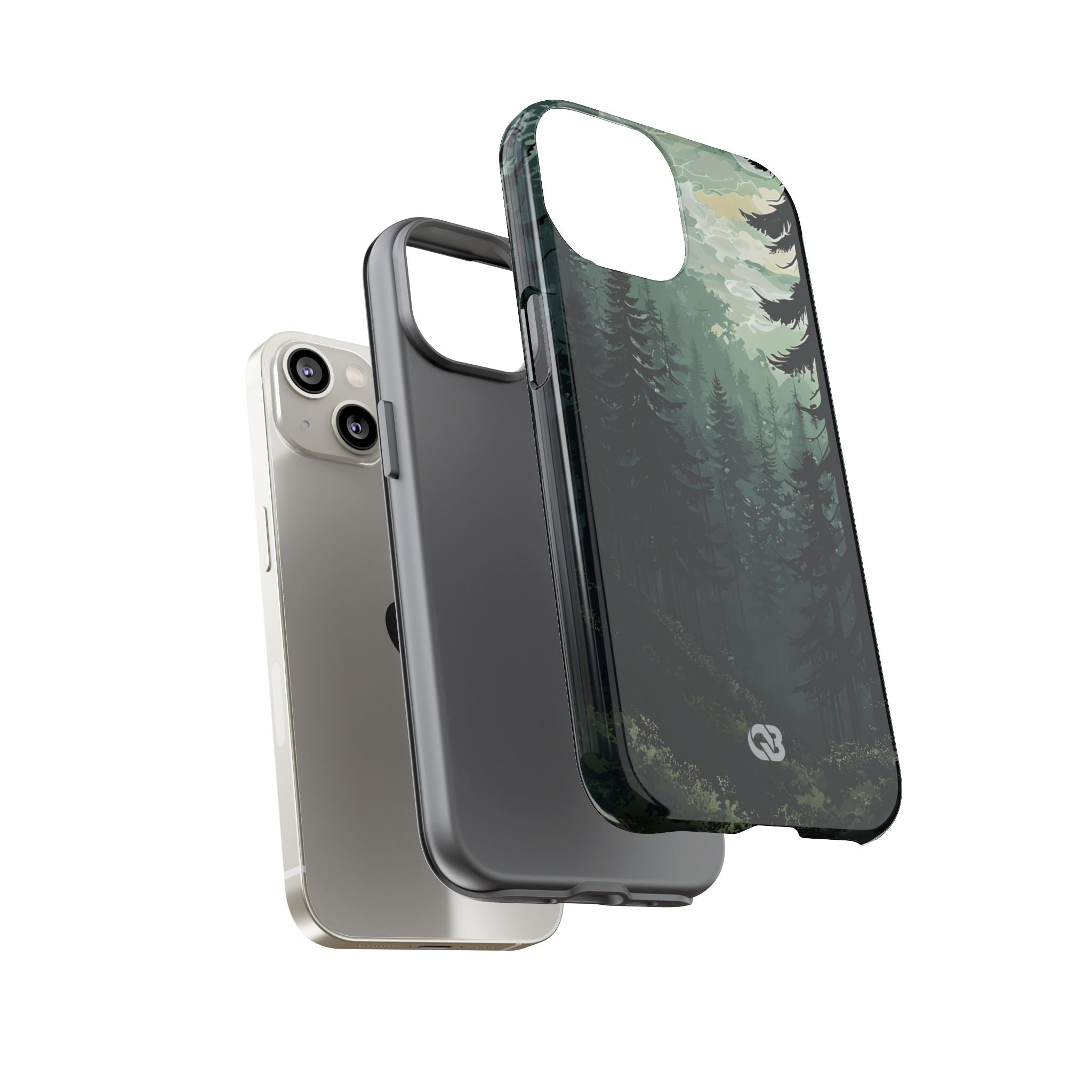 Misty Pine Shadow · Tough Phone Case for iPhone