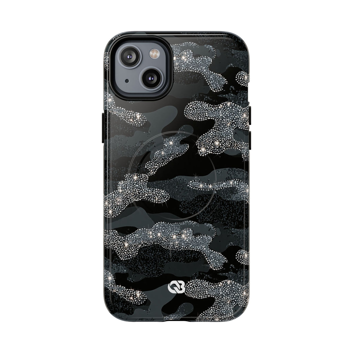 Glitter Shadow Camo · Tough 2.0 Magnetic Phone Case for iPhone · Black