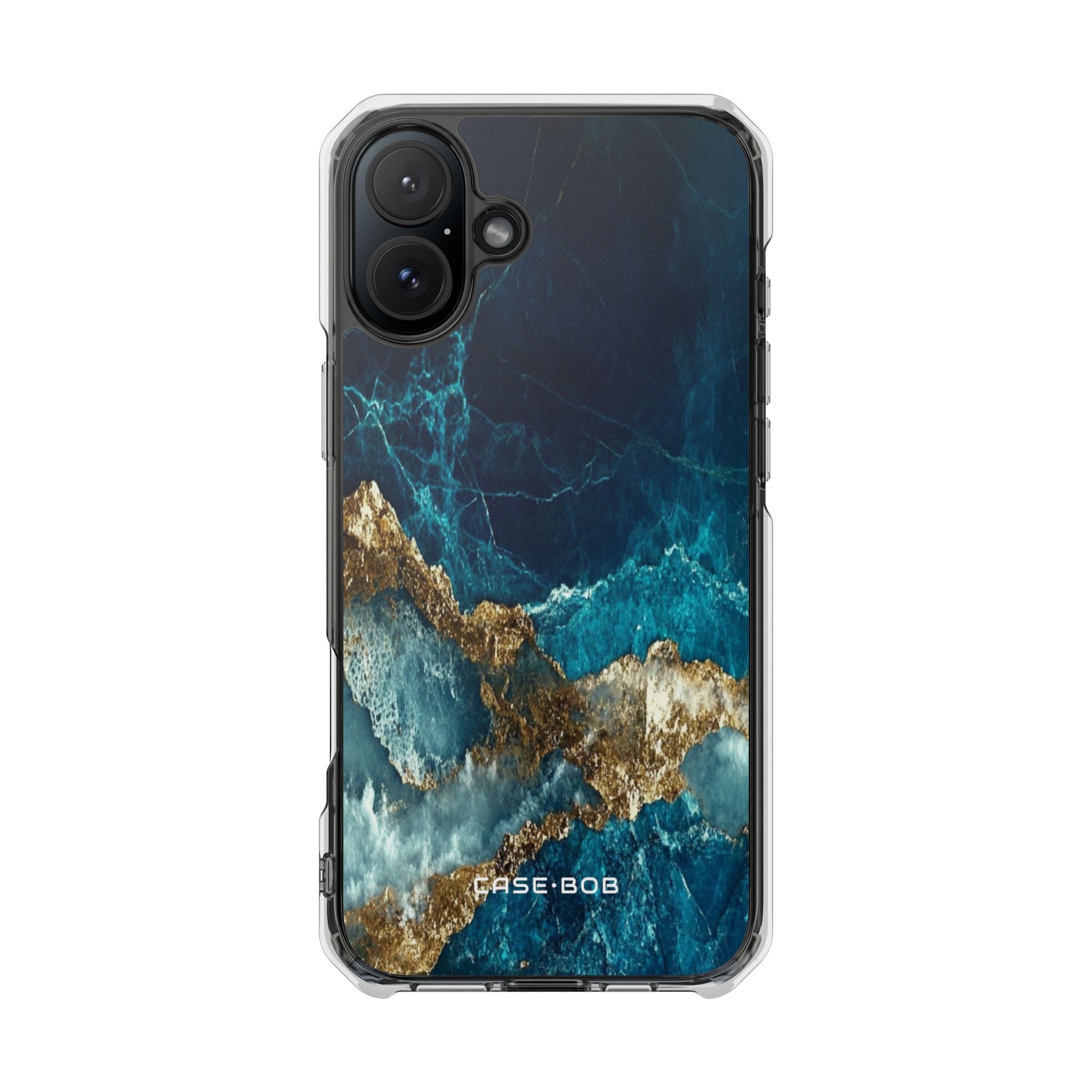 Gezacktes Gold Split iPhone 16 Plus Case - Impact