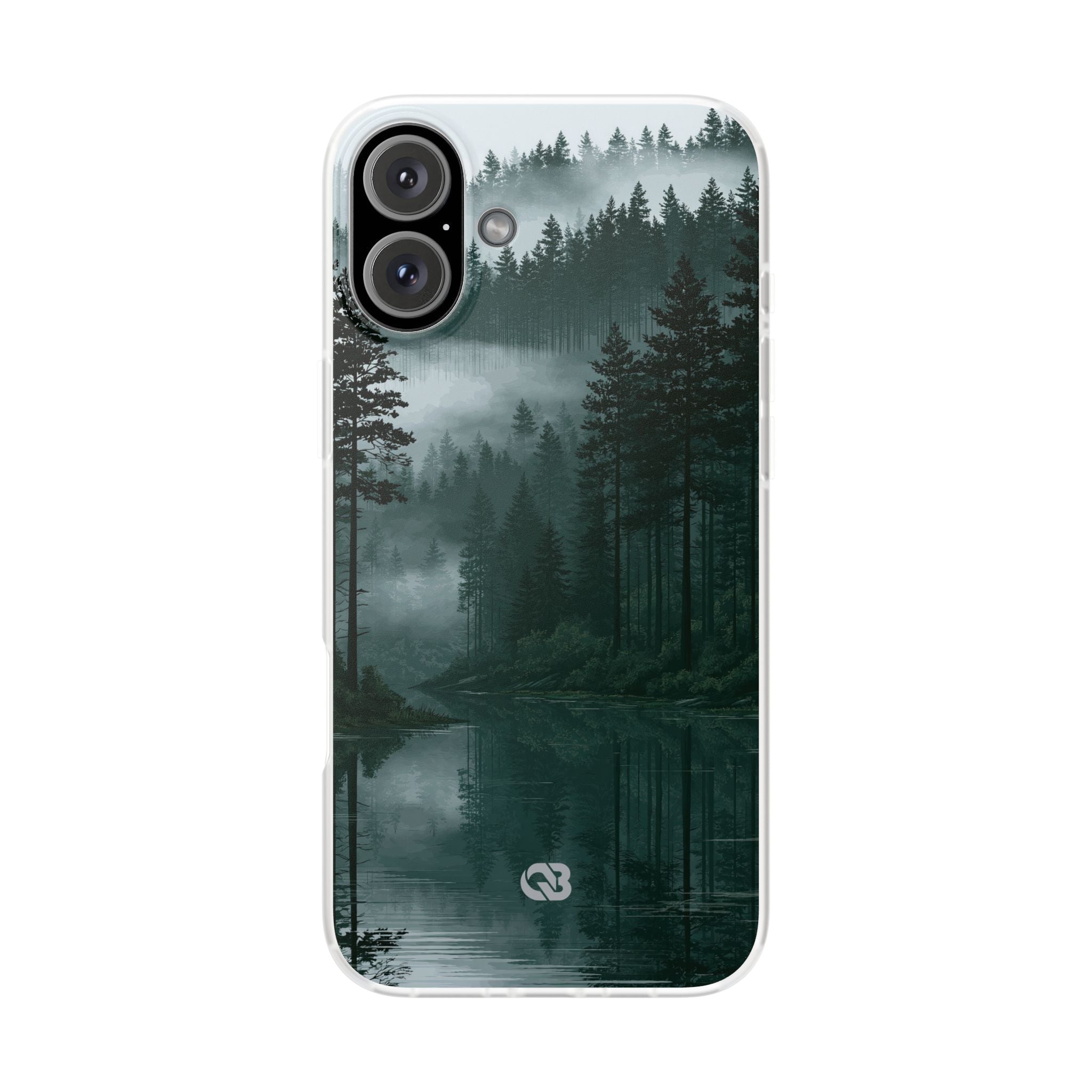 Green Lite Phone Case for iPhone - Misty Evergreen Mirror