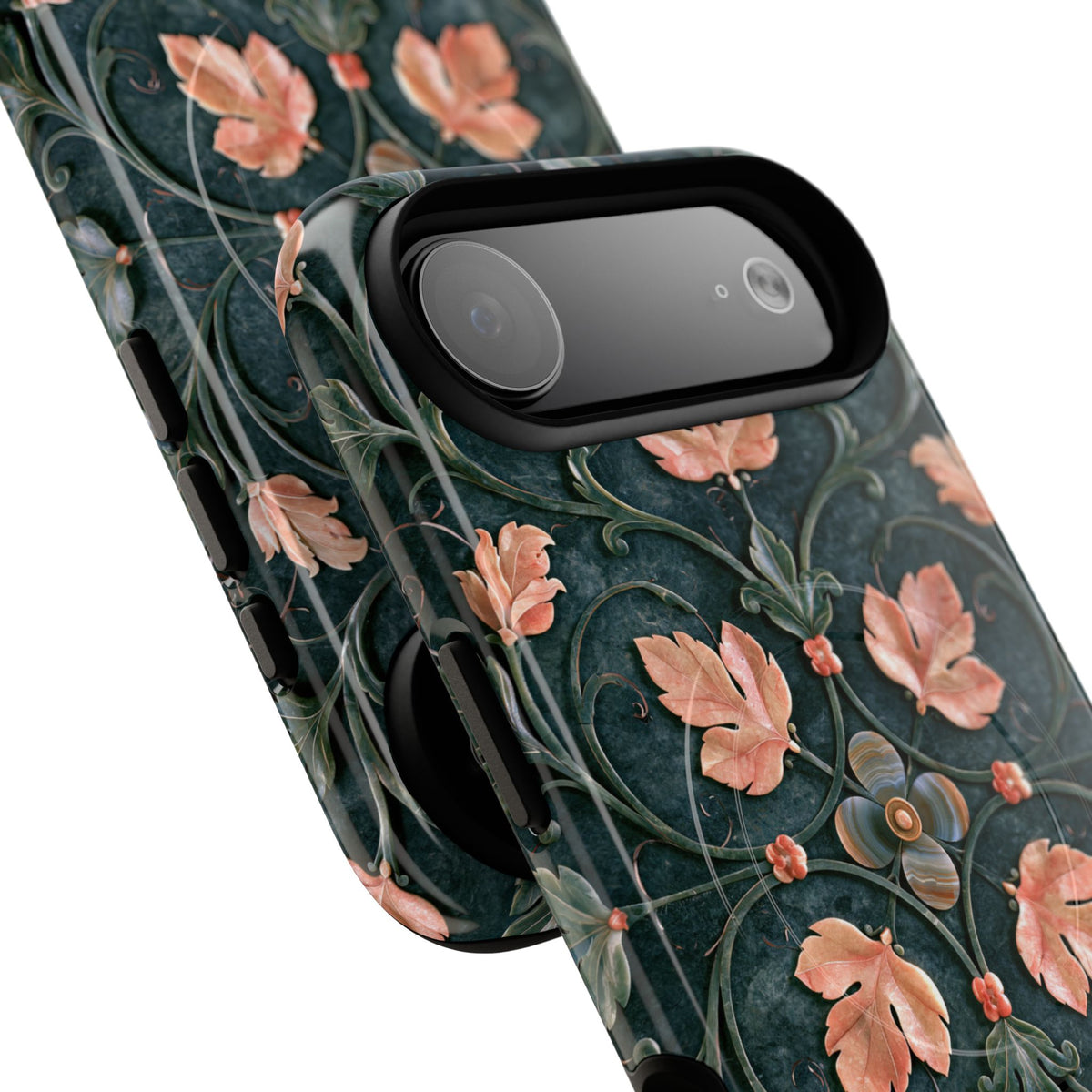 Florentine Rose Arabesque · Tough 2.0 Magnetic Phone Case for iPhone · Green
