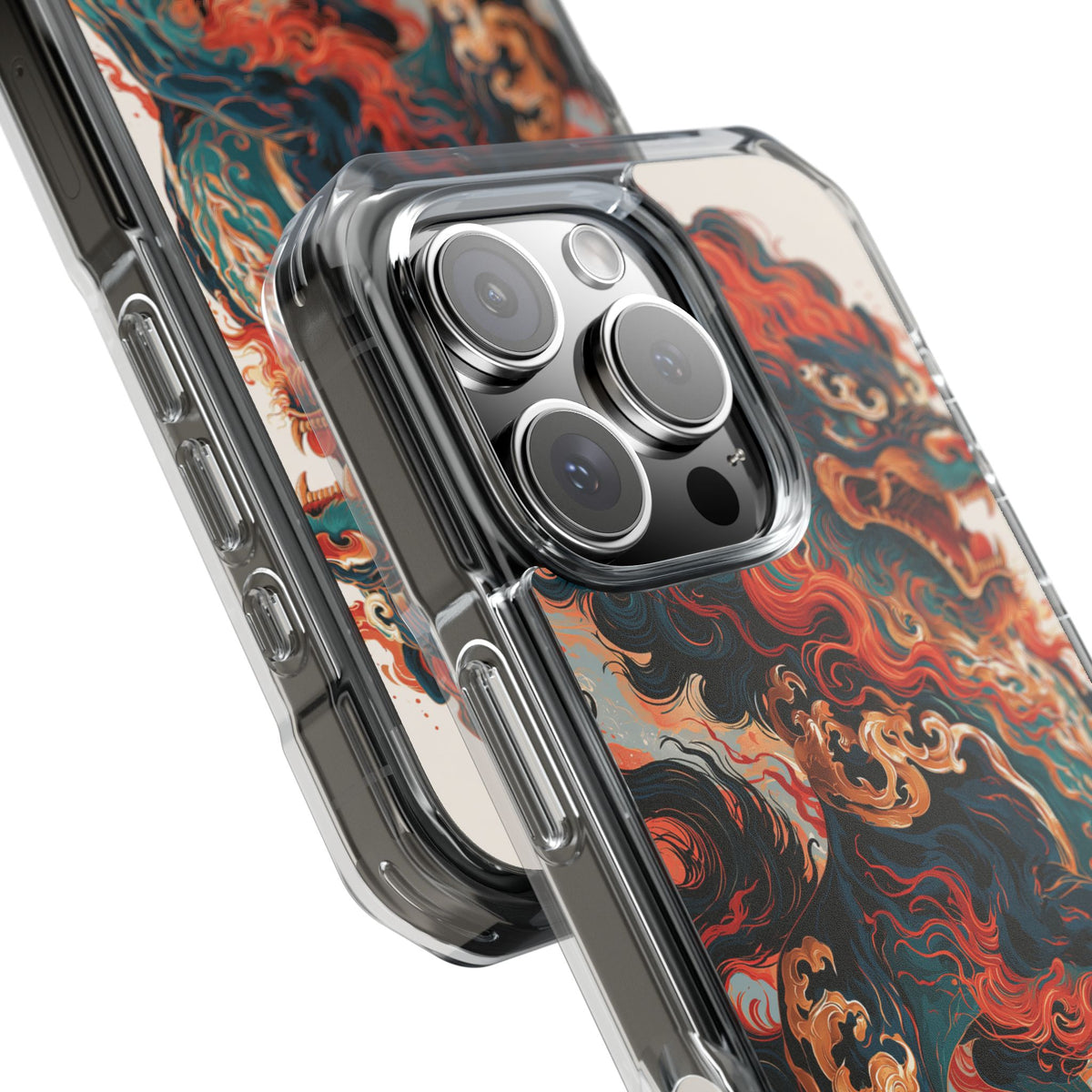 Imperial Shishi · Clear Impact Magnetic Phone Case for iPhone · Teal