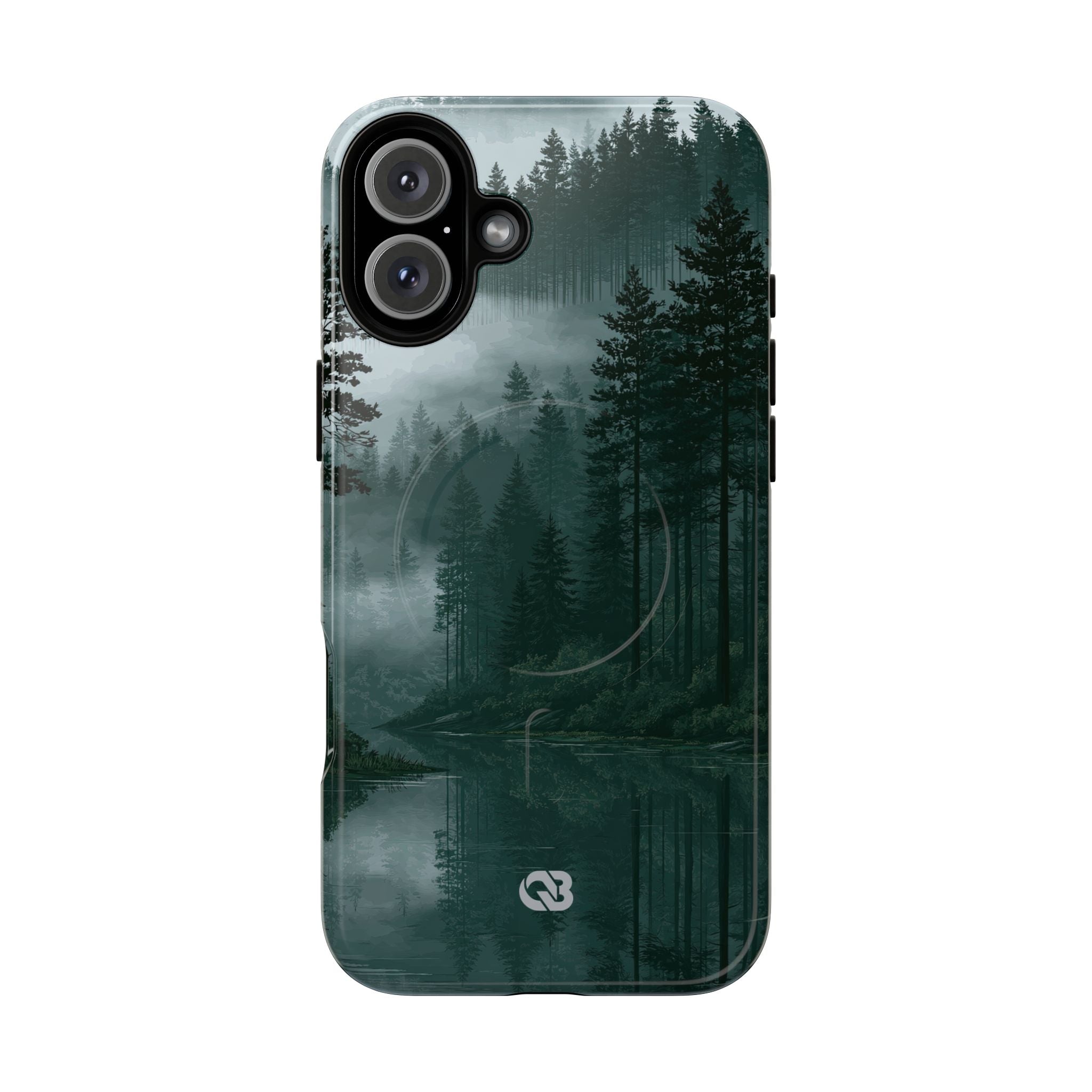 Green Tough 2.0 Magsafe Phone Case for iPhone - Misty Evergreen Mirror