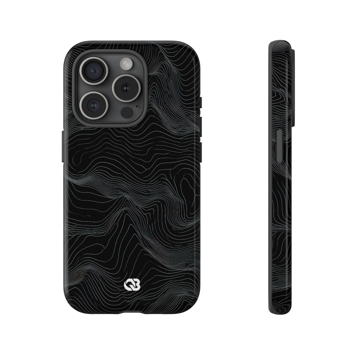 Obsidian Contour Elevation · Tough Phone Case for iPhone · Black