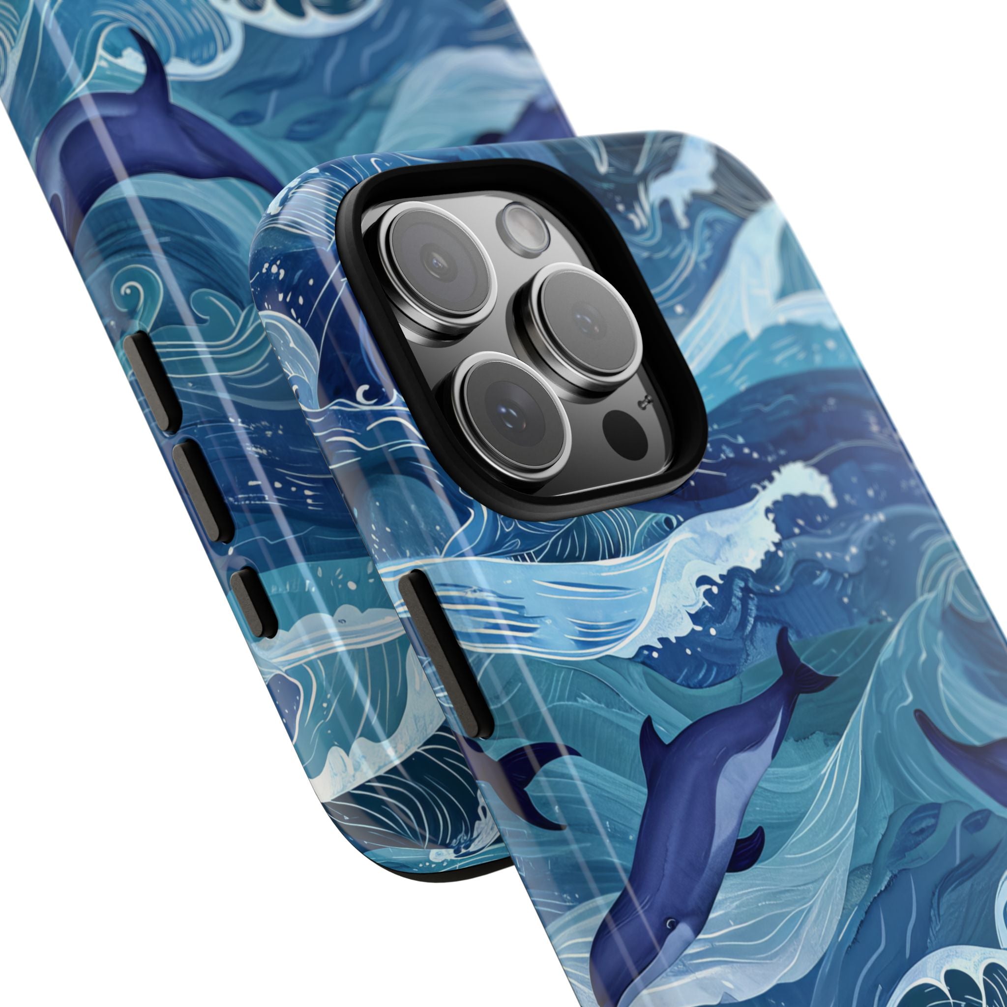 Dolphin Waves iPhone 16 Pro Max Case - Tough