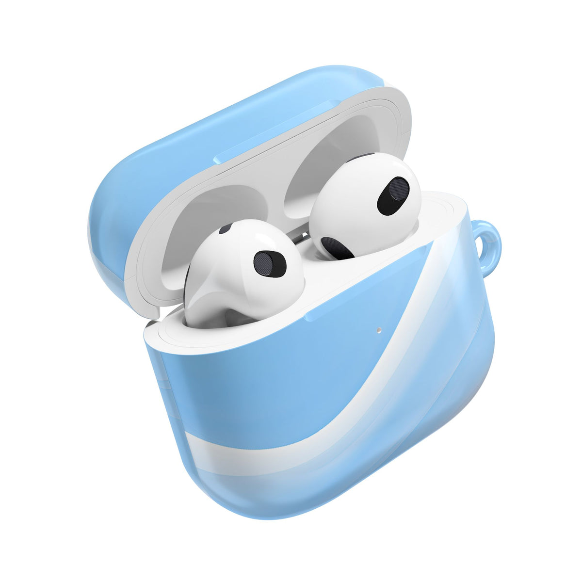 Glacial Contour Flow · Hard Case for AirPods & AirPods Pro · Blue