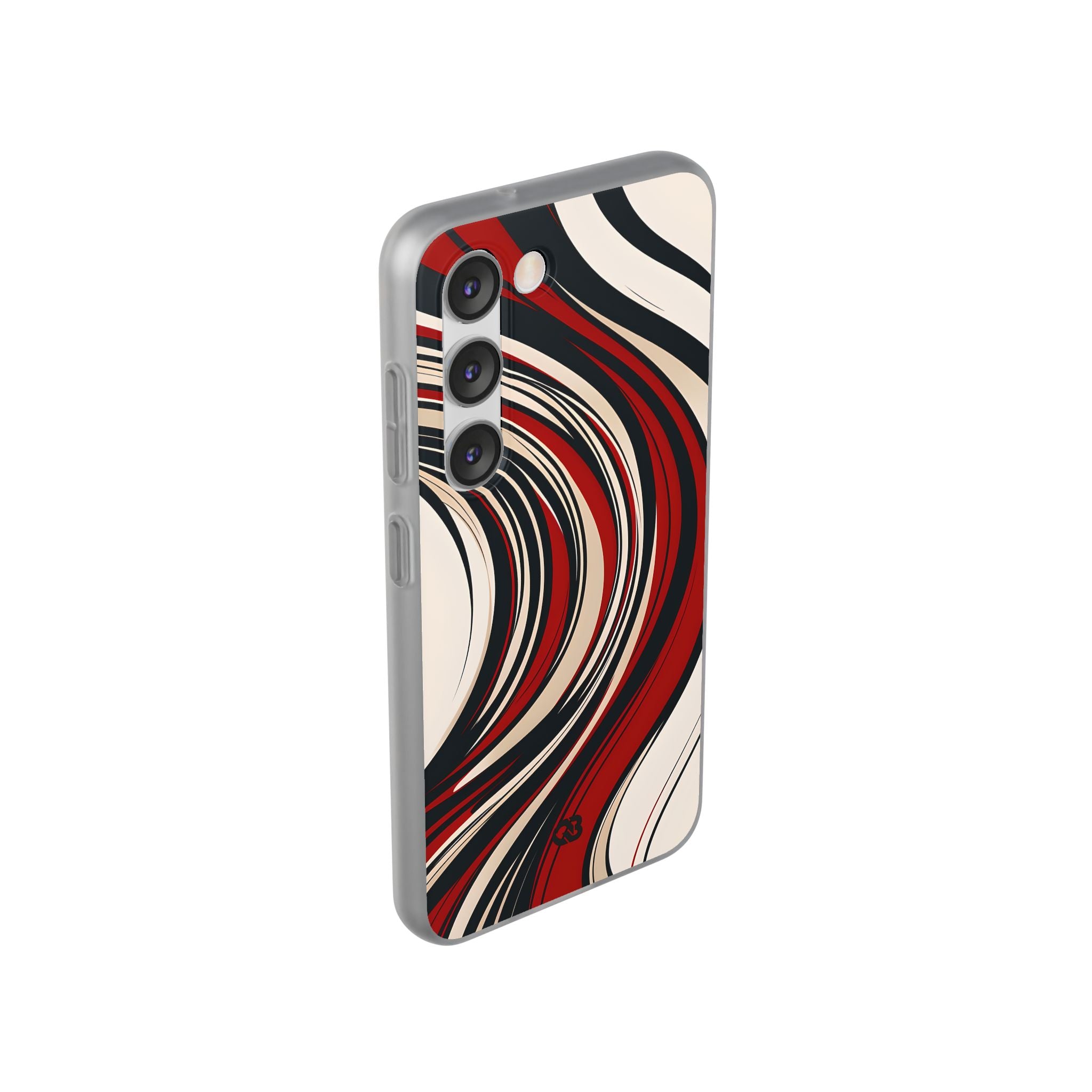 Crimson Flow Waves · Soft Phone Case for Samsung