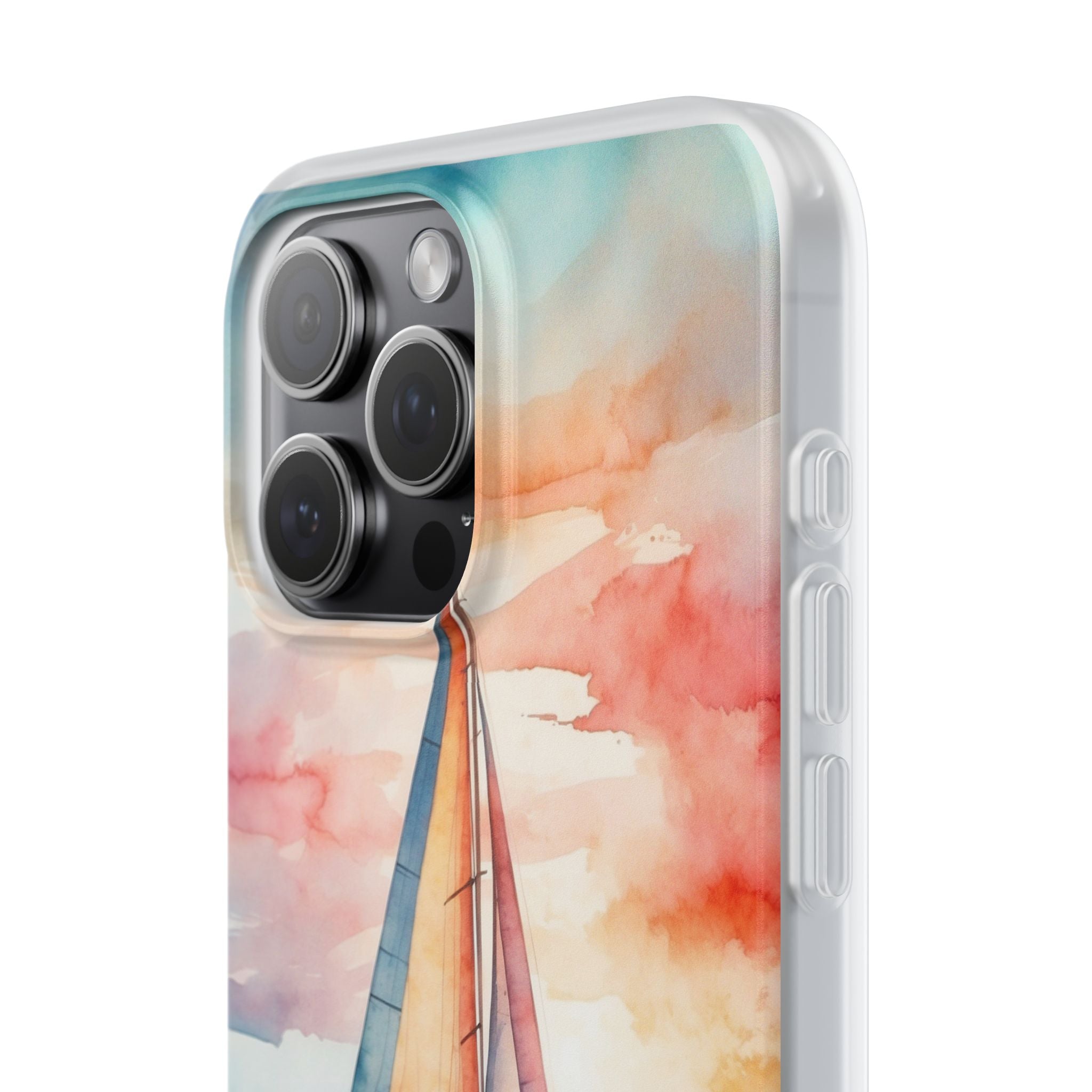 Crimson Horizon Sail · Soft Hoesje voor iPhone