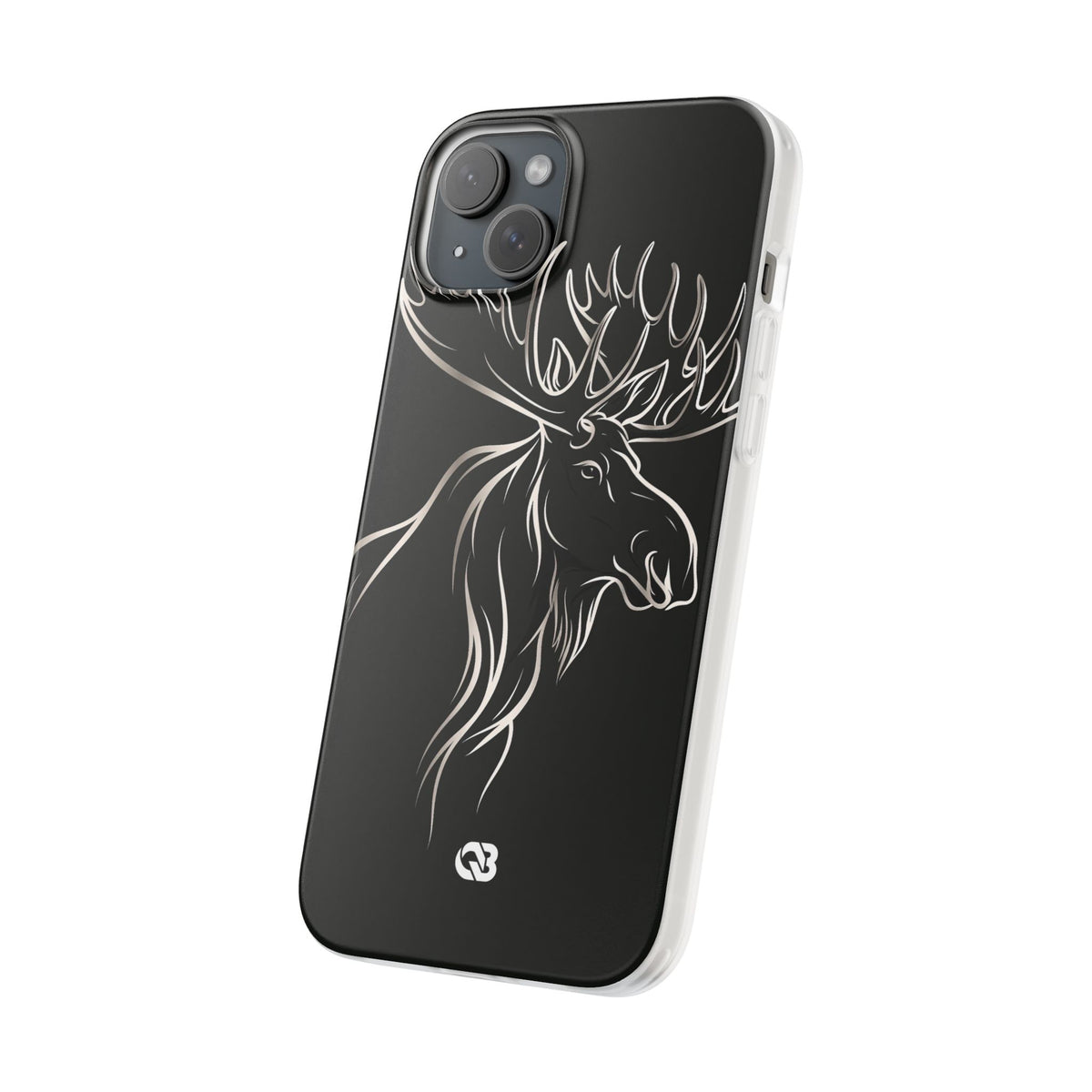Nordic Moose Contour · Lite Phone Case for iPhone · Black