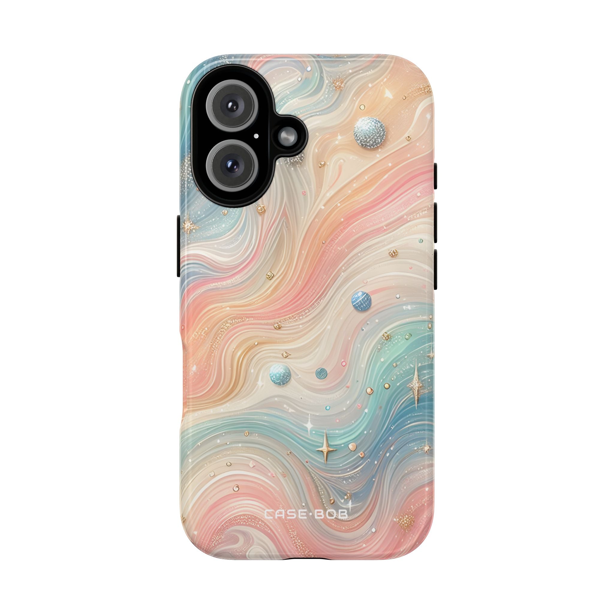 Iridescent Swirls iPhone 16 Skal - Tough