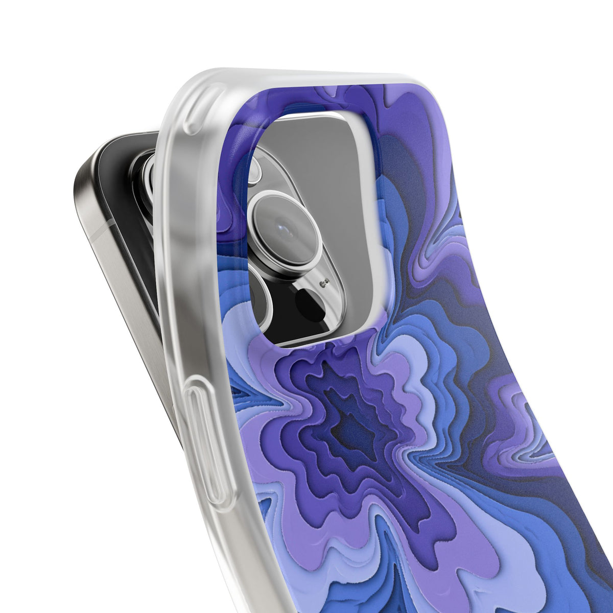 Periwinkle Strata Bloom · Lite Phone Case for iPhone · Purple