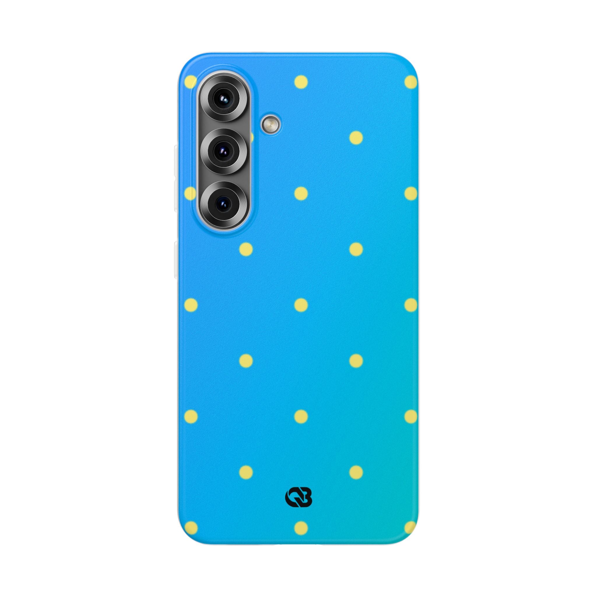 Cyan Sun Dots · Soft Phone Case for Samsung
