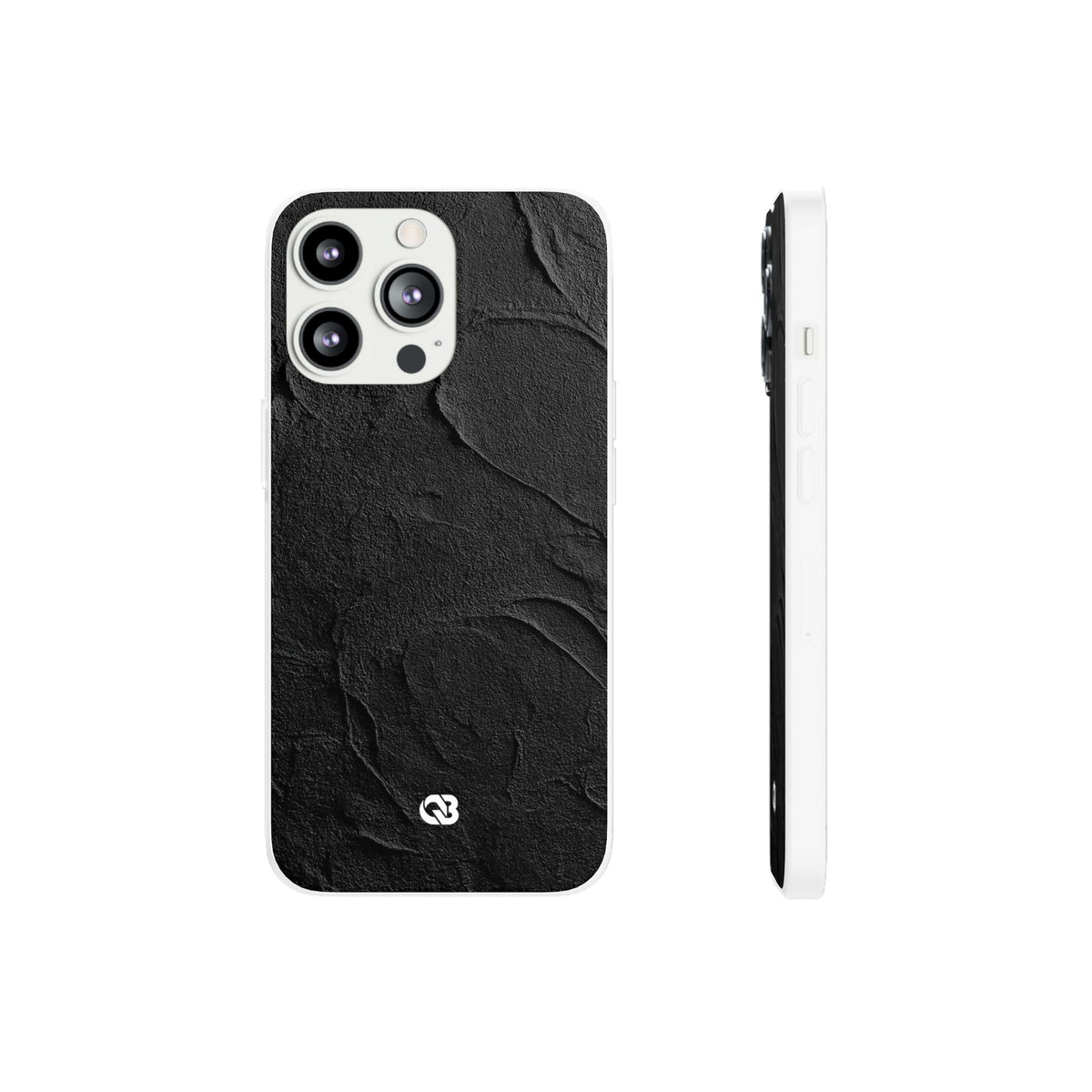 Obsidian Stucco Relief · Lite Phone Case for iPhone · Black