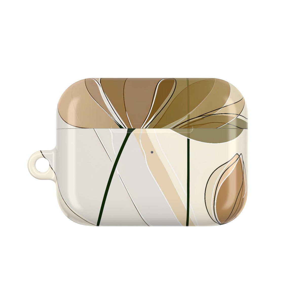 Translucent Petal Contour · Hard Case for AirPods & AirPods Pro · Beige