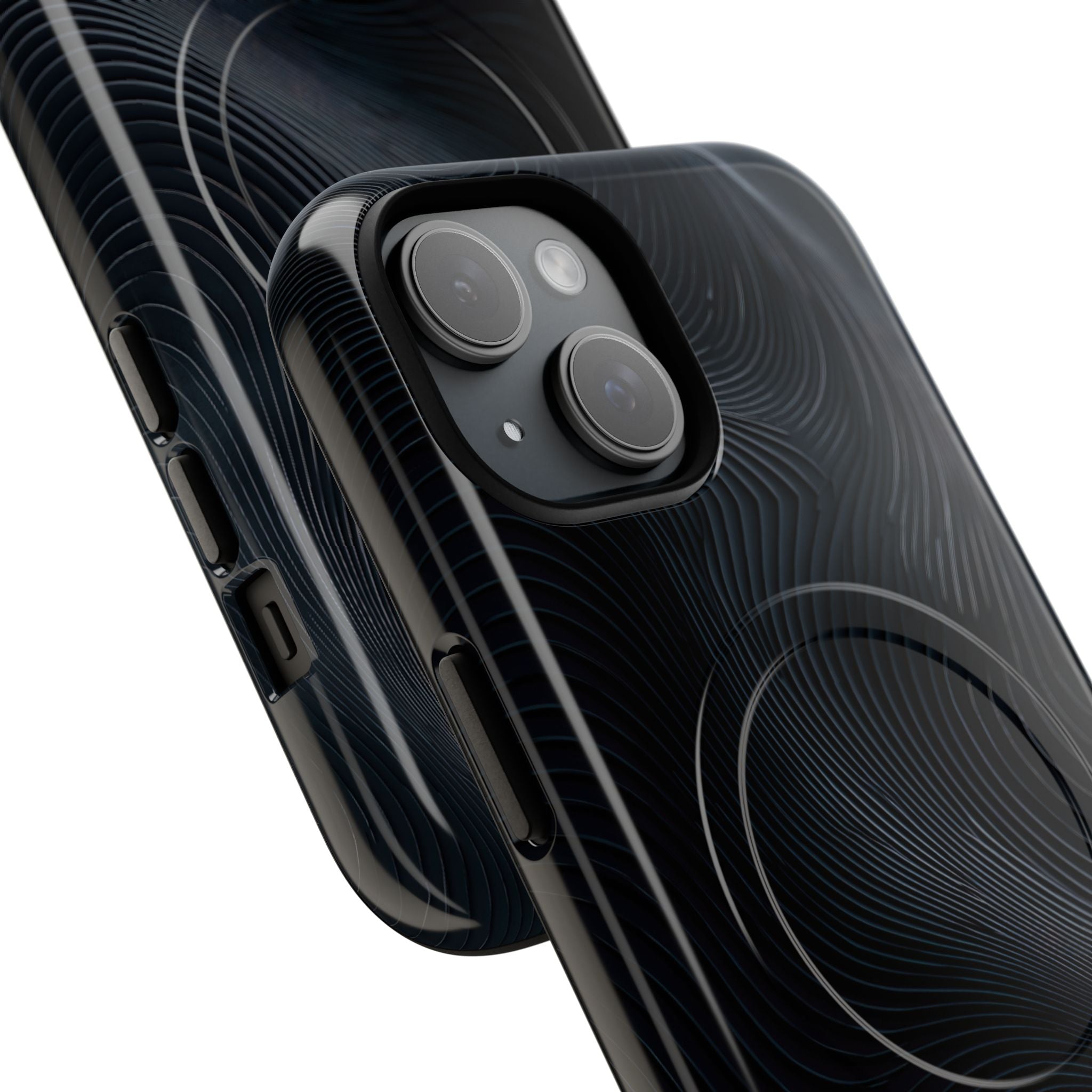 Black Tough 2.0 Magsafe Phone Case for iPhone - Obsidian Ridge Flux
