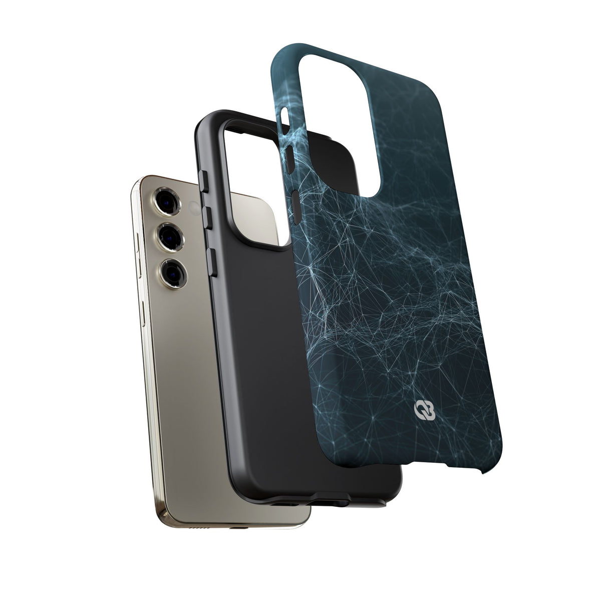 Teal Tough Phone Case for Samsung - Arctic Neural Mesh