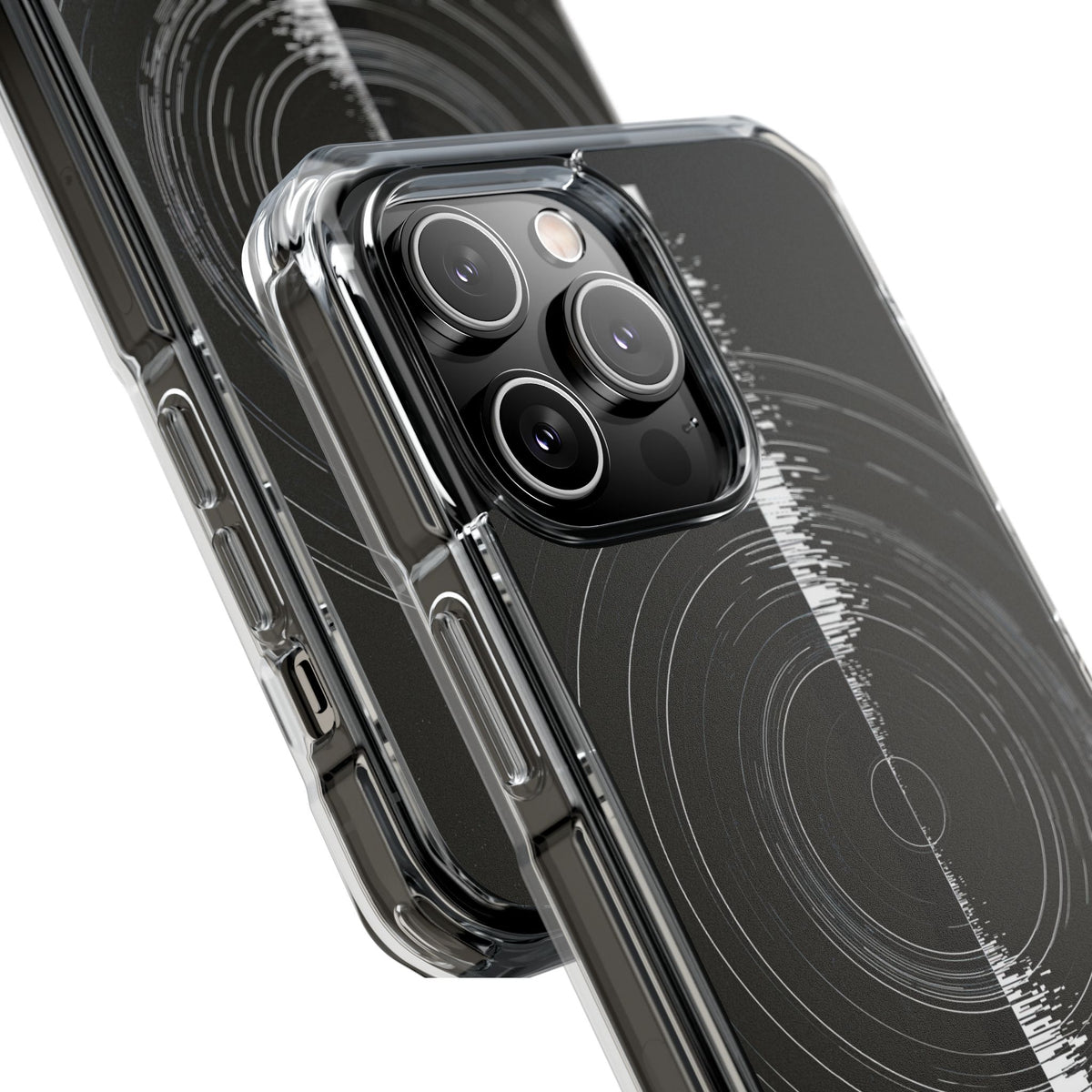 Black Impact MagSafe Phone Case for iPhone - Obsidian Orbital Signal