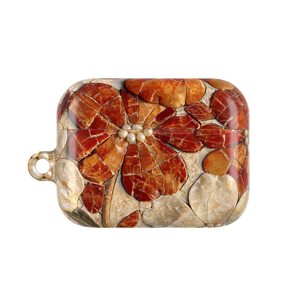 Carnelian Pearl Bloom · Hard Case for AirPods & AirPods Pro · Orange