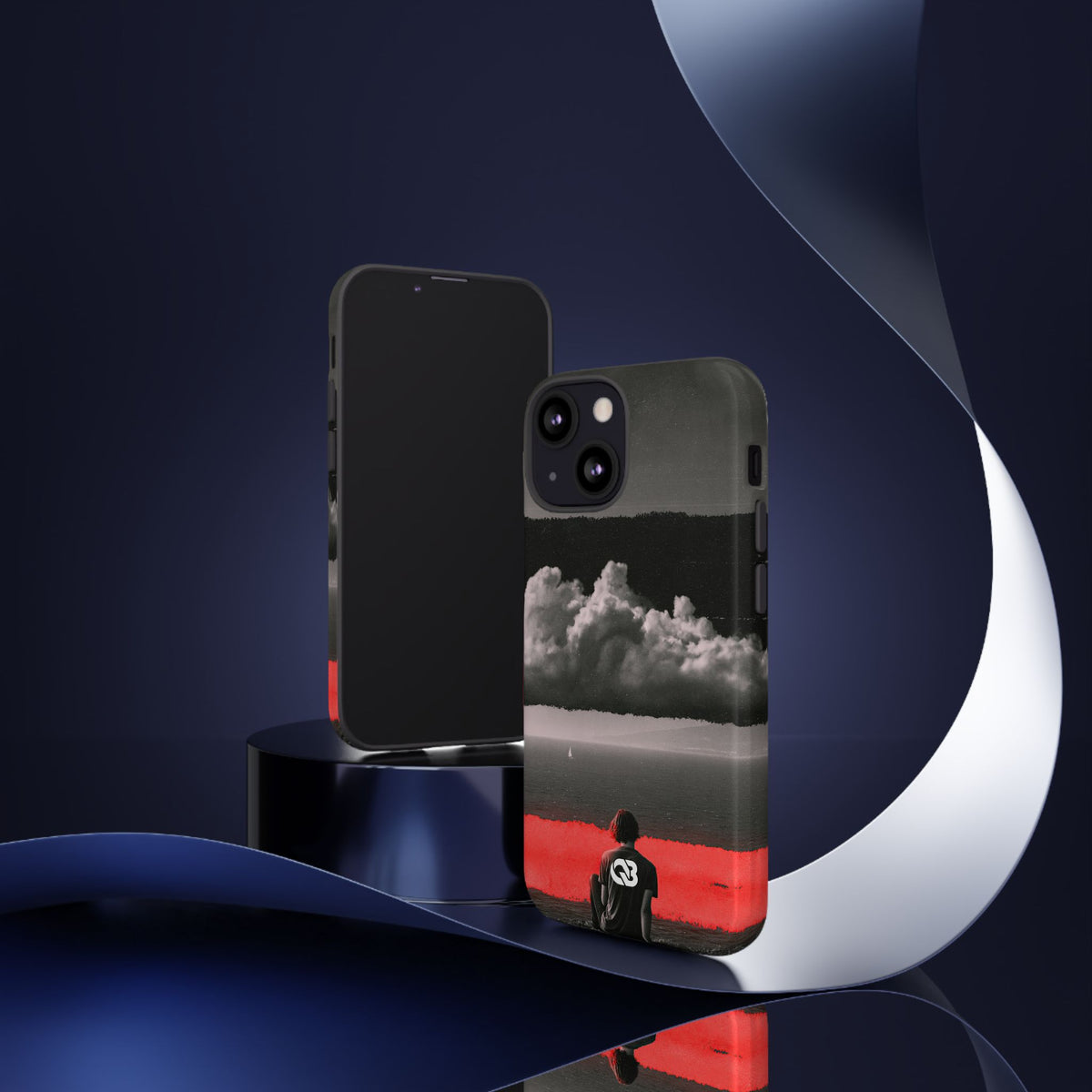 Crimson Horizon · Tough Phone Case for iPhone · Black