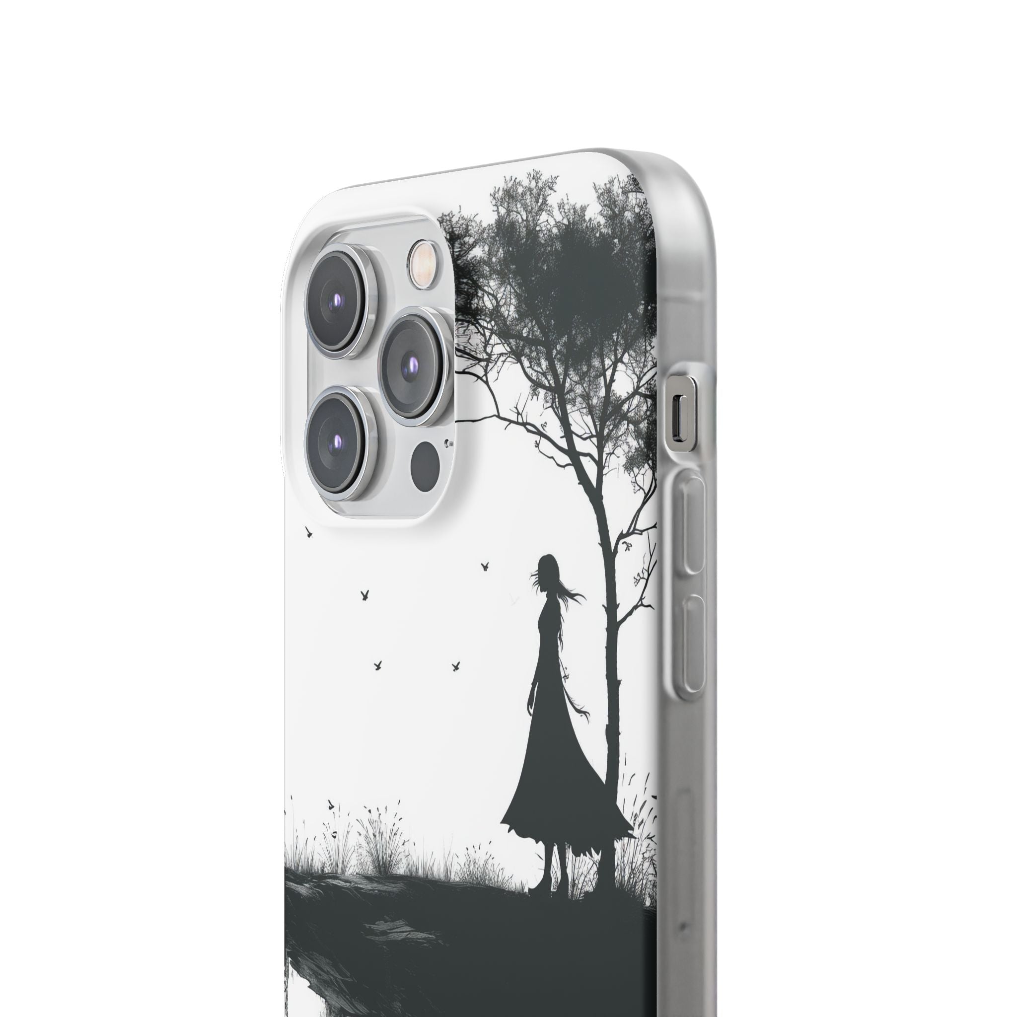 Cliffside Silhouette iPhone 14 Pro Max -pehmeä suojakotelo