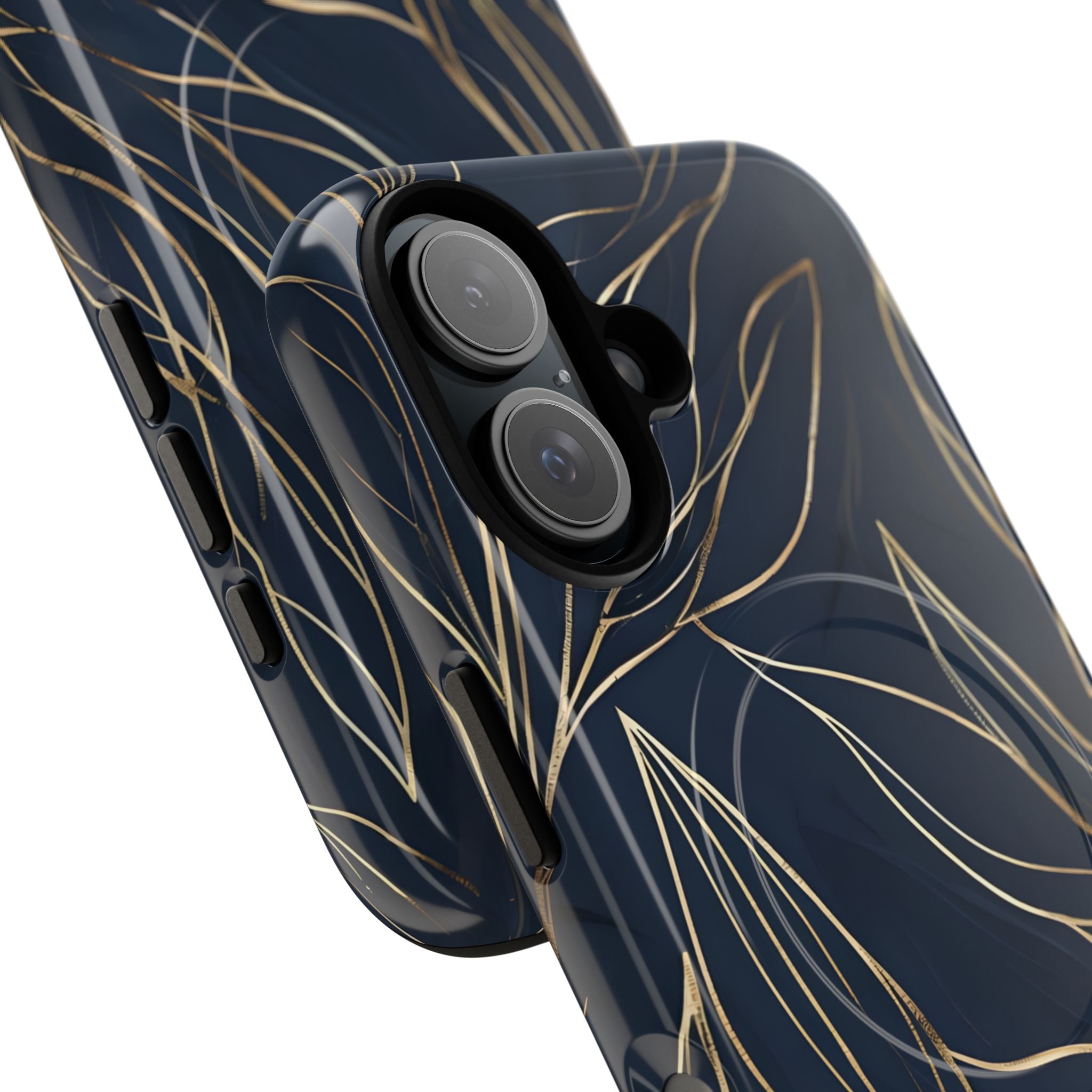 Gilded Navy Foliage · Tough+ Magsafe