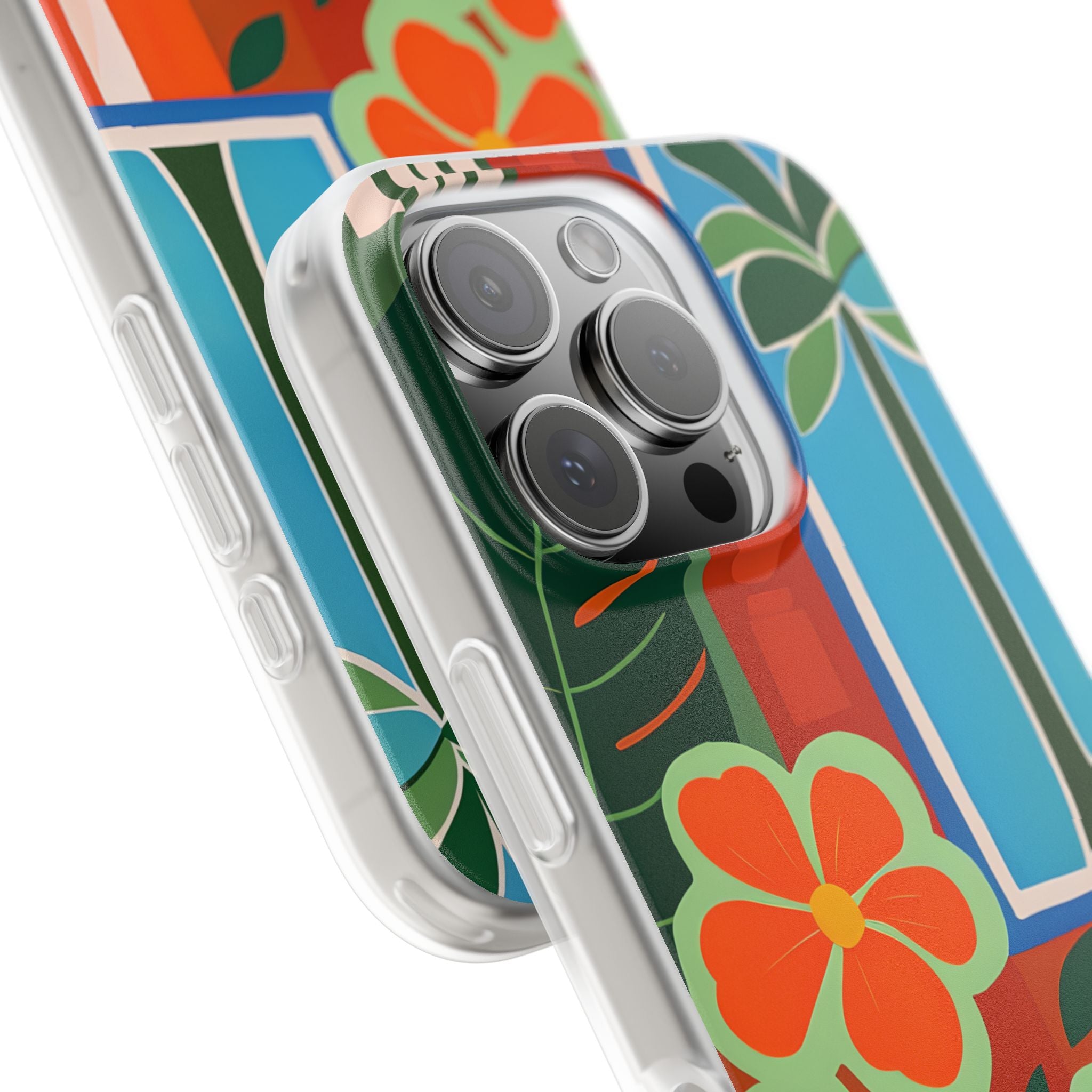 Vivid Jungle Collage · Soft Phone Case for iPhone