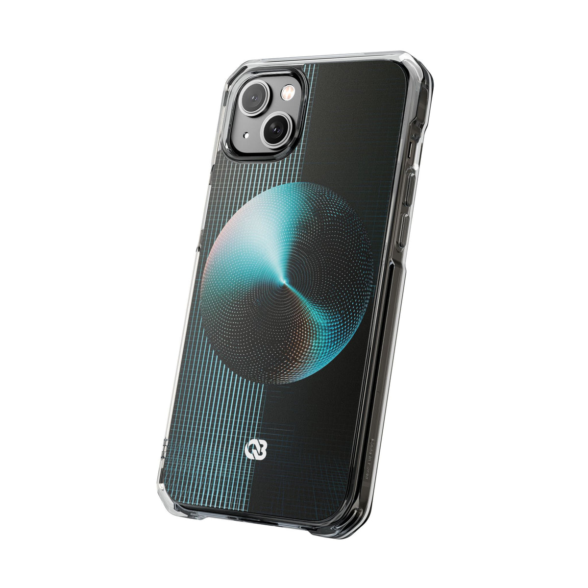 Blue Impact MagSafe Phone Case for iPhone - Cyan Vector Sphere