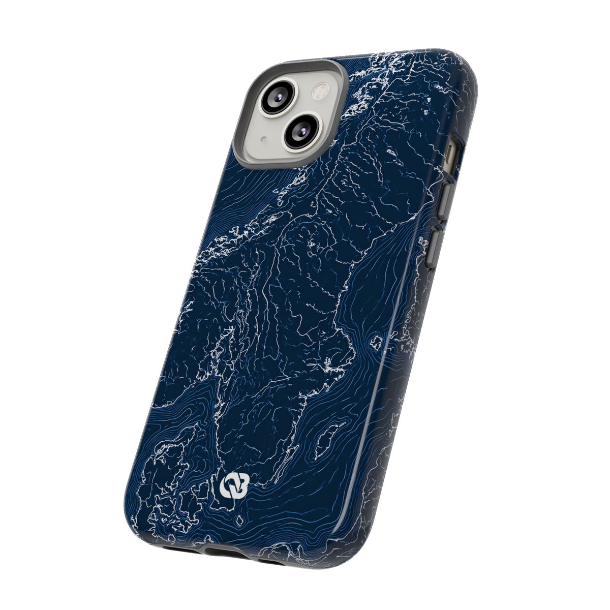Nordic Contour Chart · Tough Phone Case for iPhone · Blue