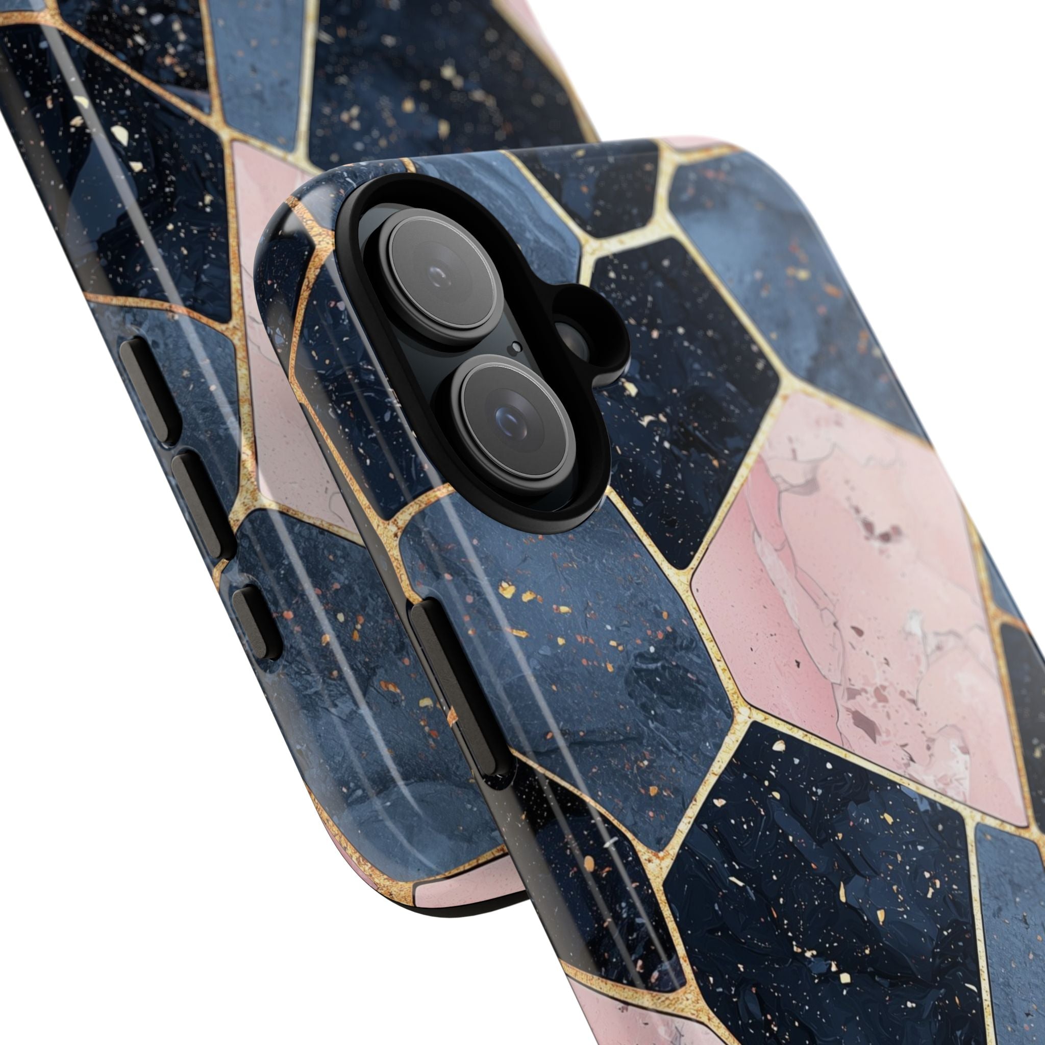 Golden Mosaic iPhone 16 Plus Case - Tough