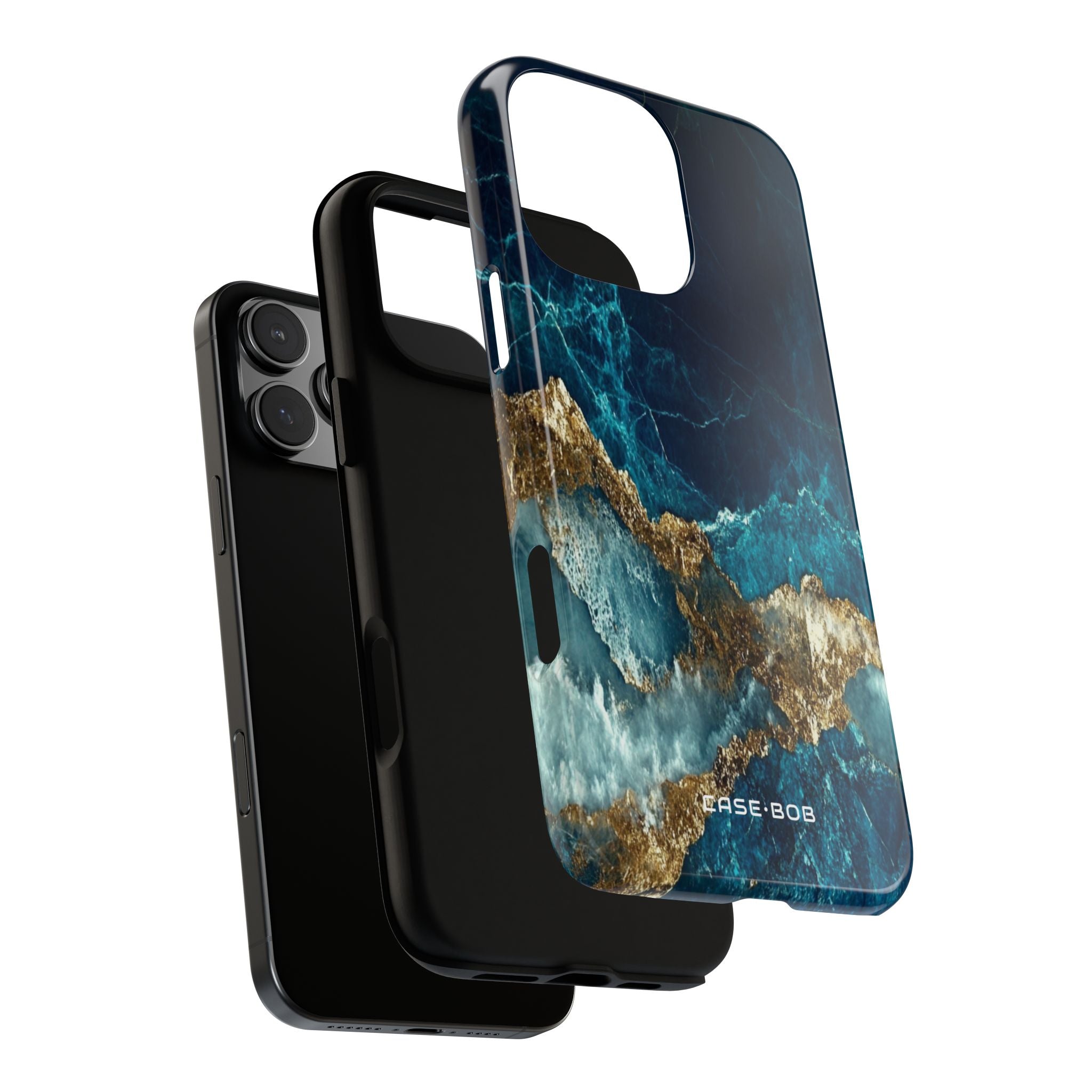 Jagged Gold Split iPhone 16 Pro Max Case - Tough