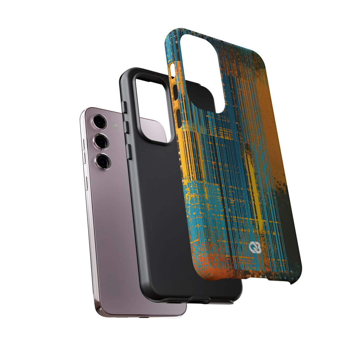 Cyber Glitch Stream · Tough Phone Case for Samsung · Teal
