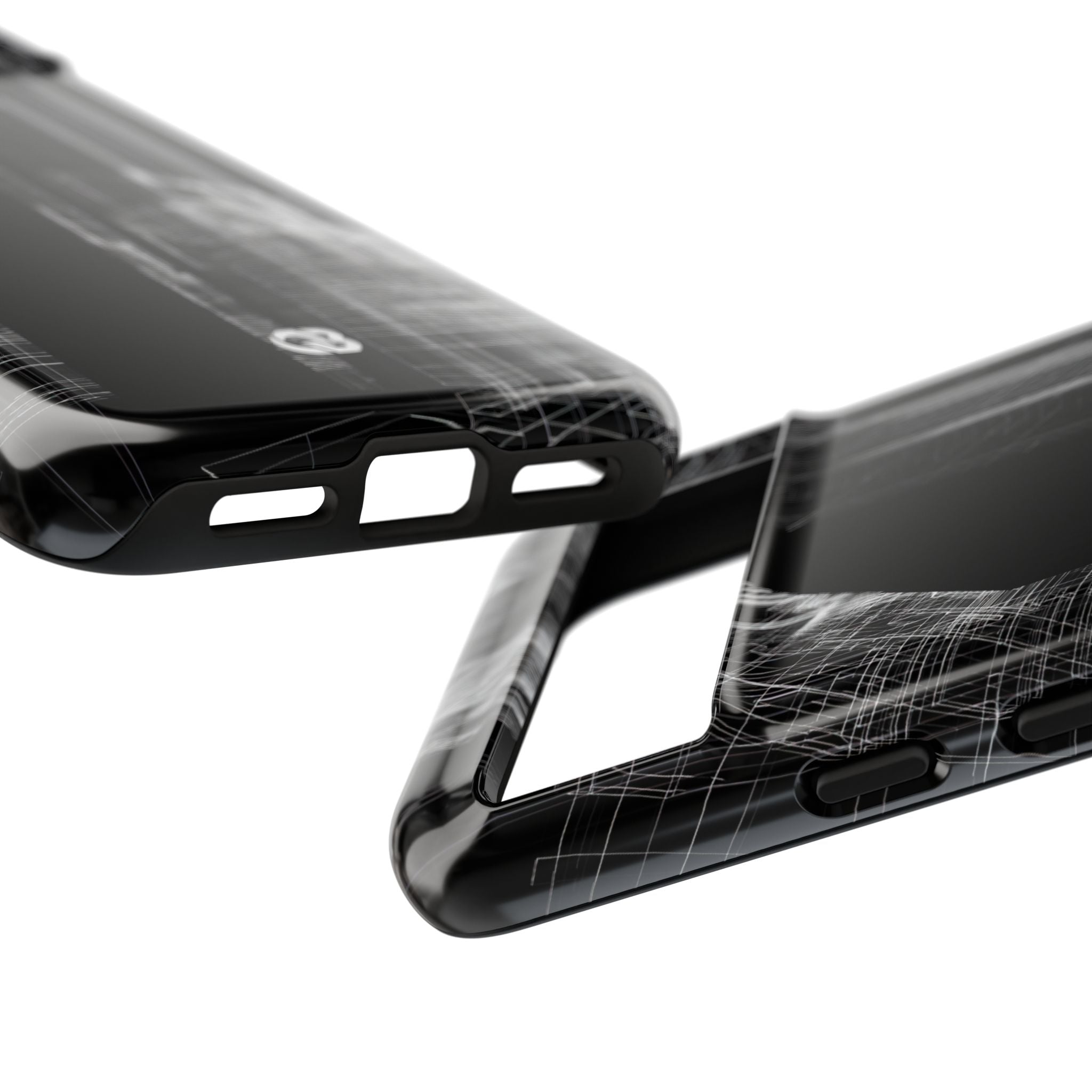 Black Tough Phone Case for Google Pixel - Ghost Urban Wireframe