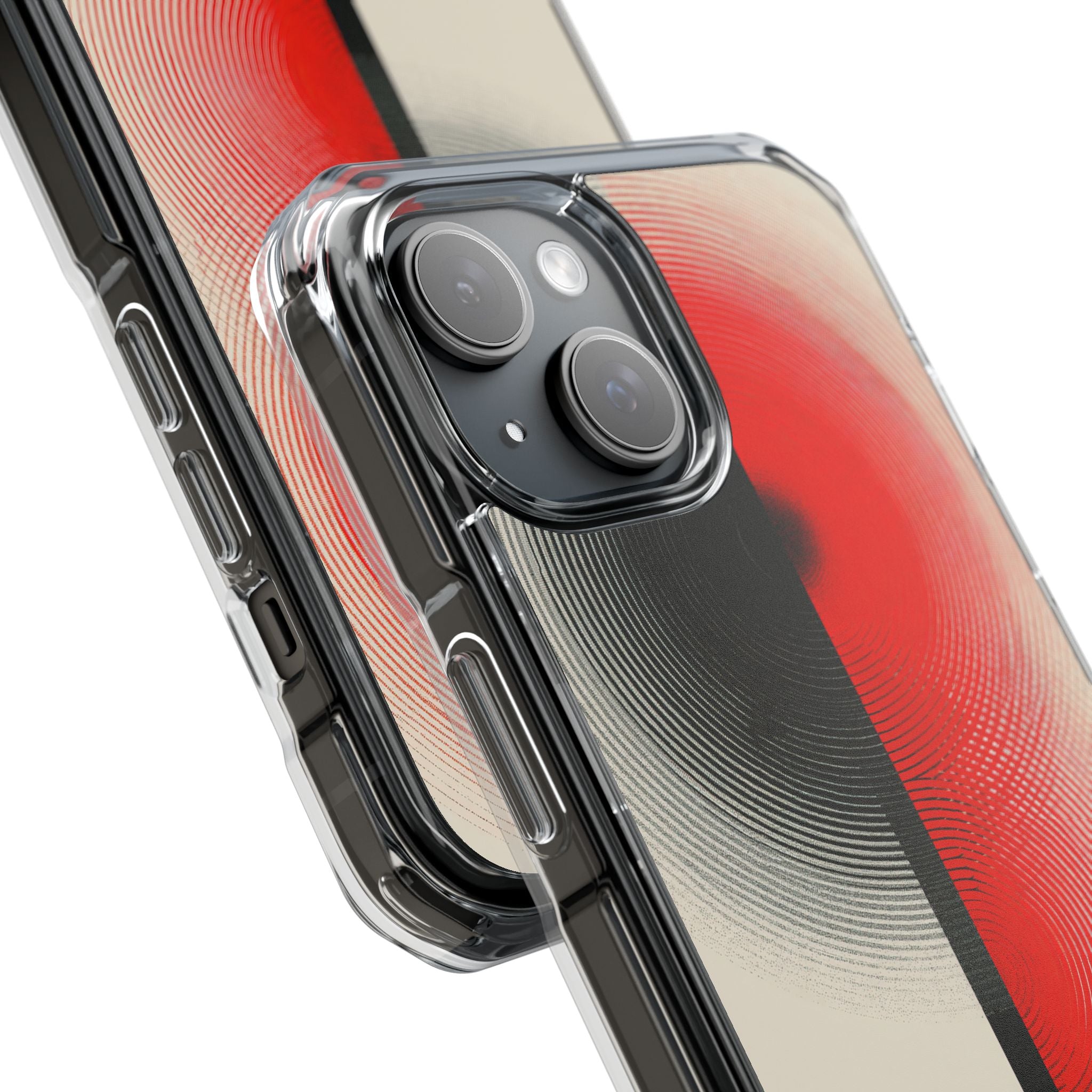 Red Impact MagSafe Phone Case for iPhone - Split Signal Red