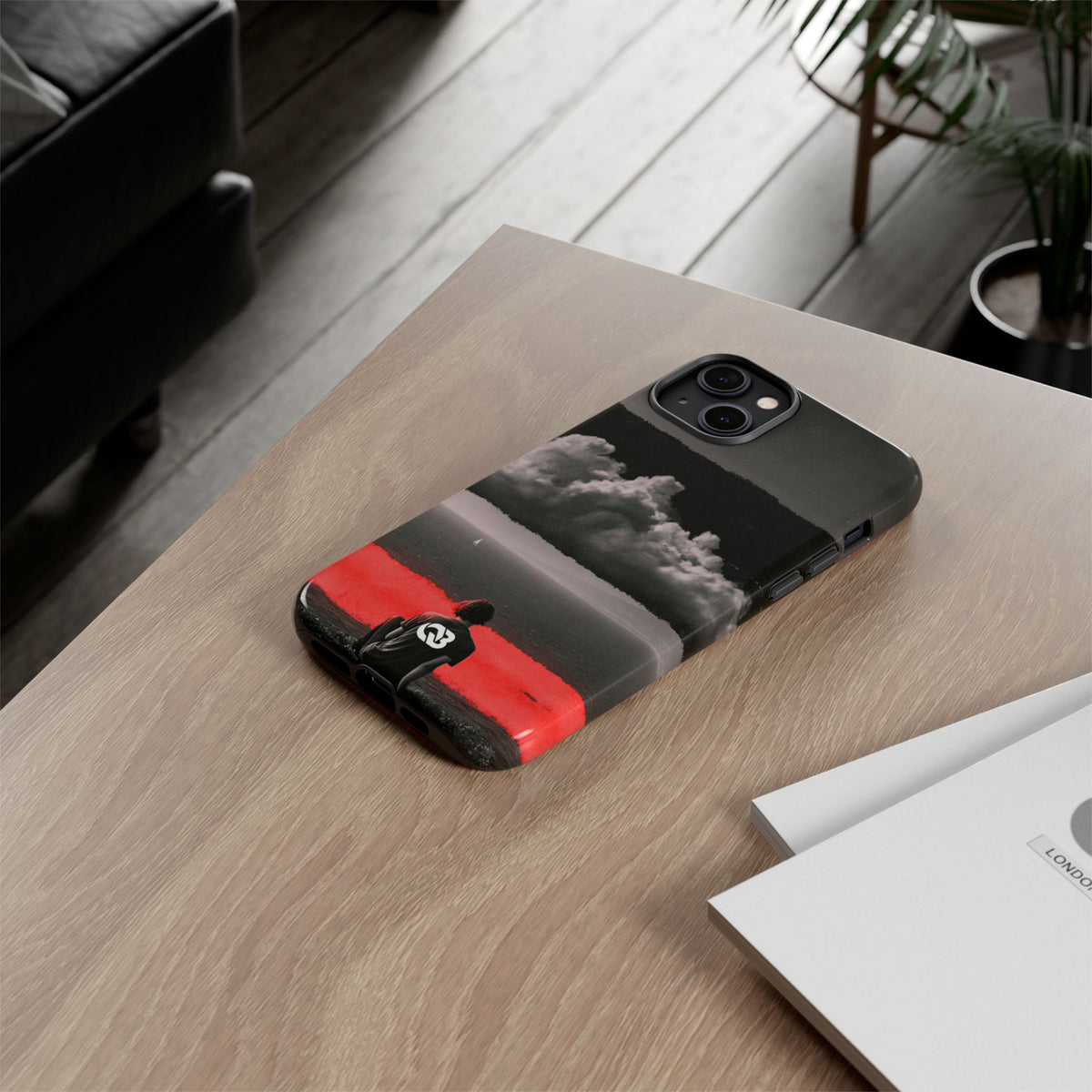 Crimson Horizon · Tough Phone Case for iPhone · Black