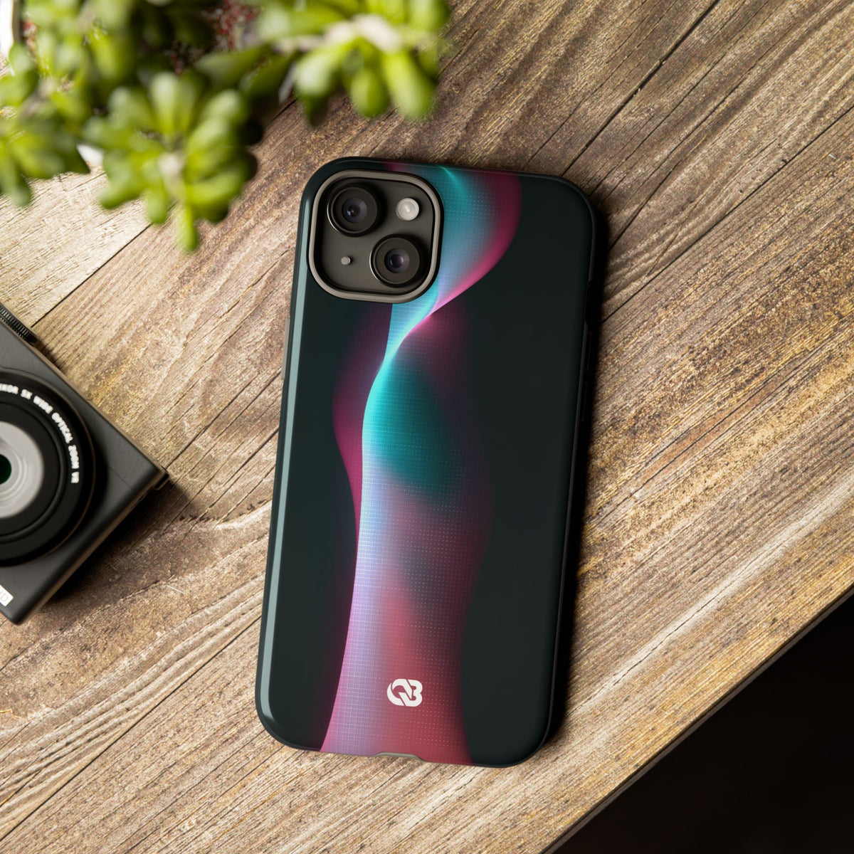 Neon Pixel Flow · Tough Phone Case for iPhone · Black