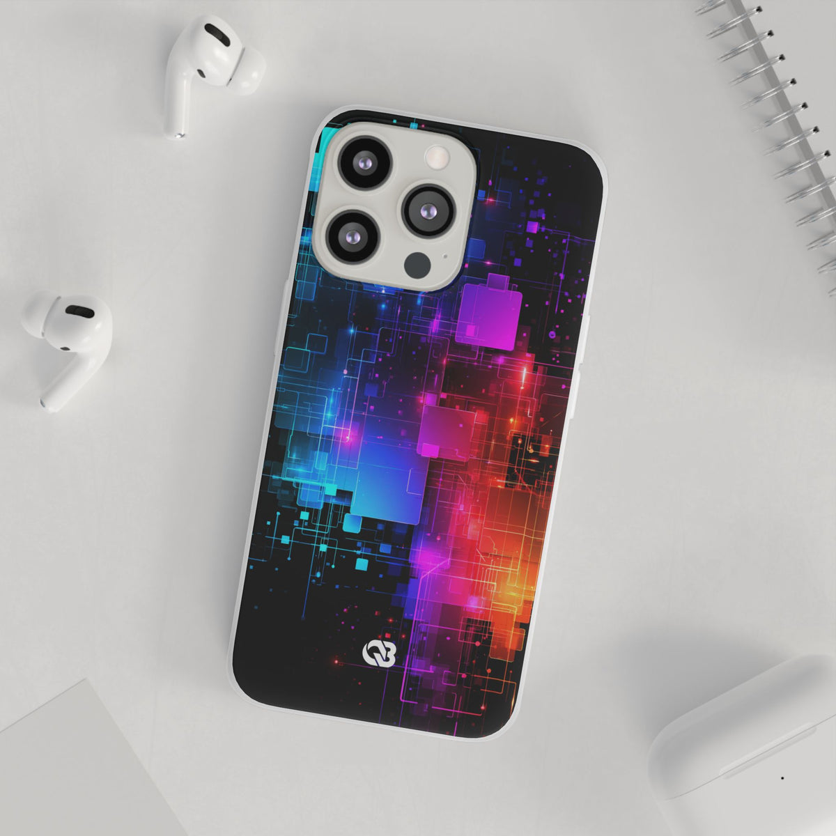 Spectral Circuit Grid · Lite Phone Case for iPhone · Black