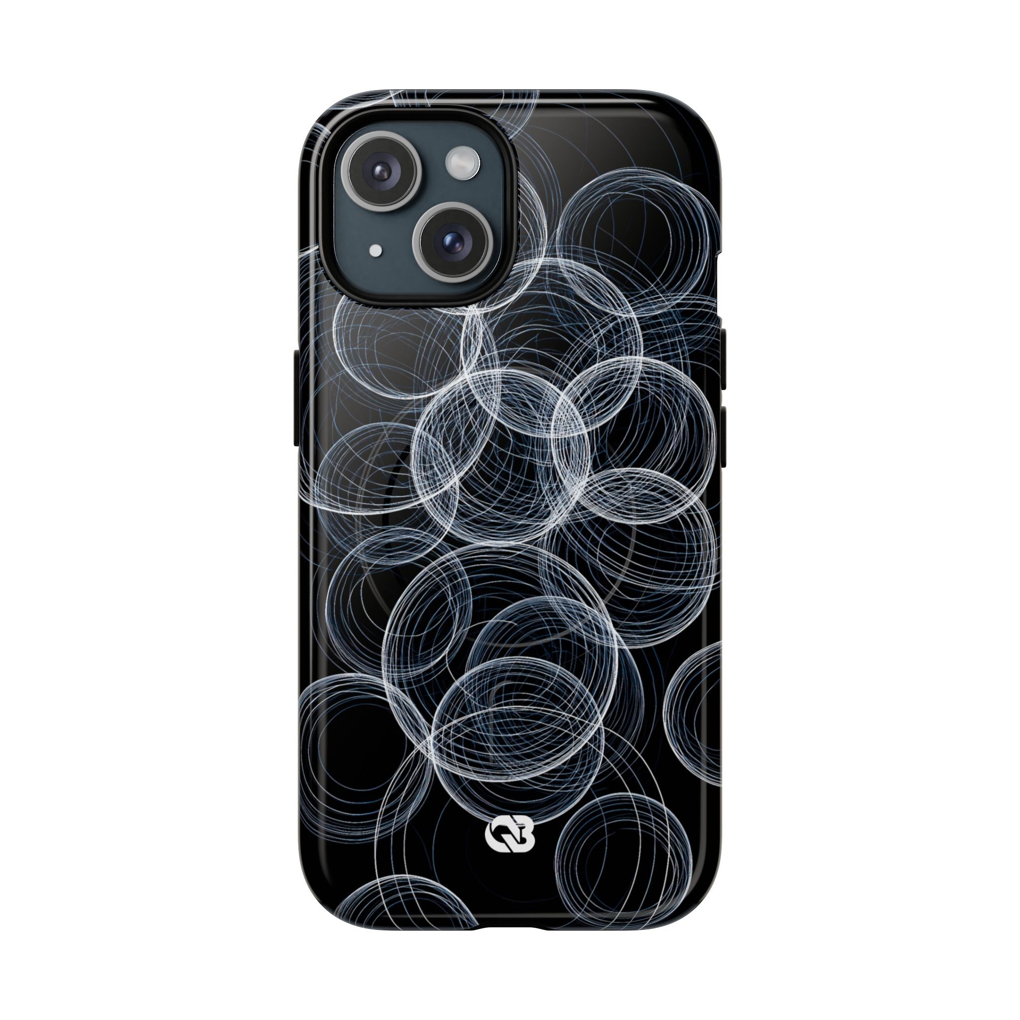 Black Tough 2.0 Magsafe Phone Case for iPhone - Frosted Ring Matrix