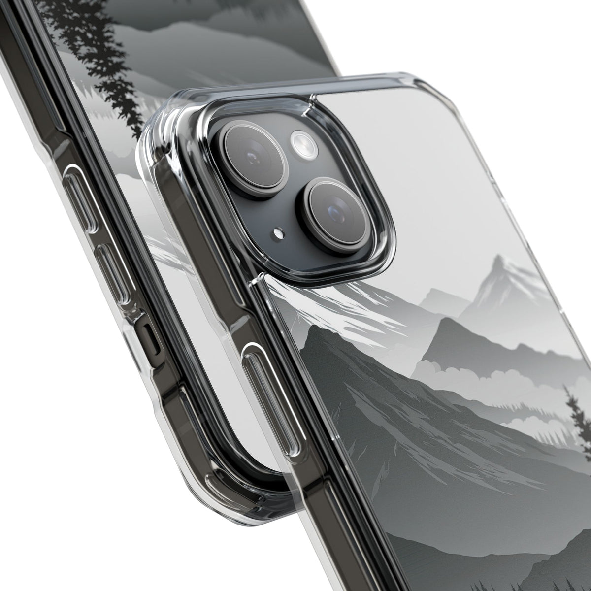 Alpine Horizon · Clear Impact Magnetic Phone Case for iPhone · Black
