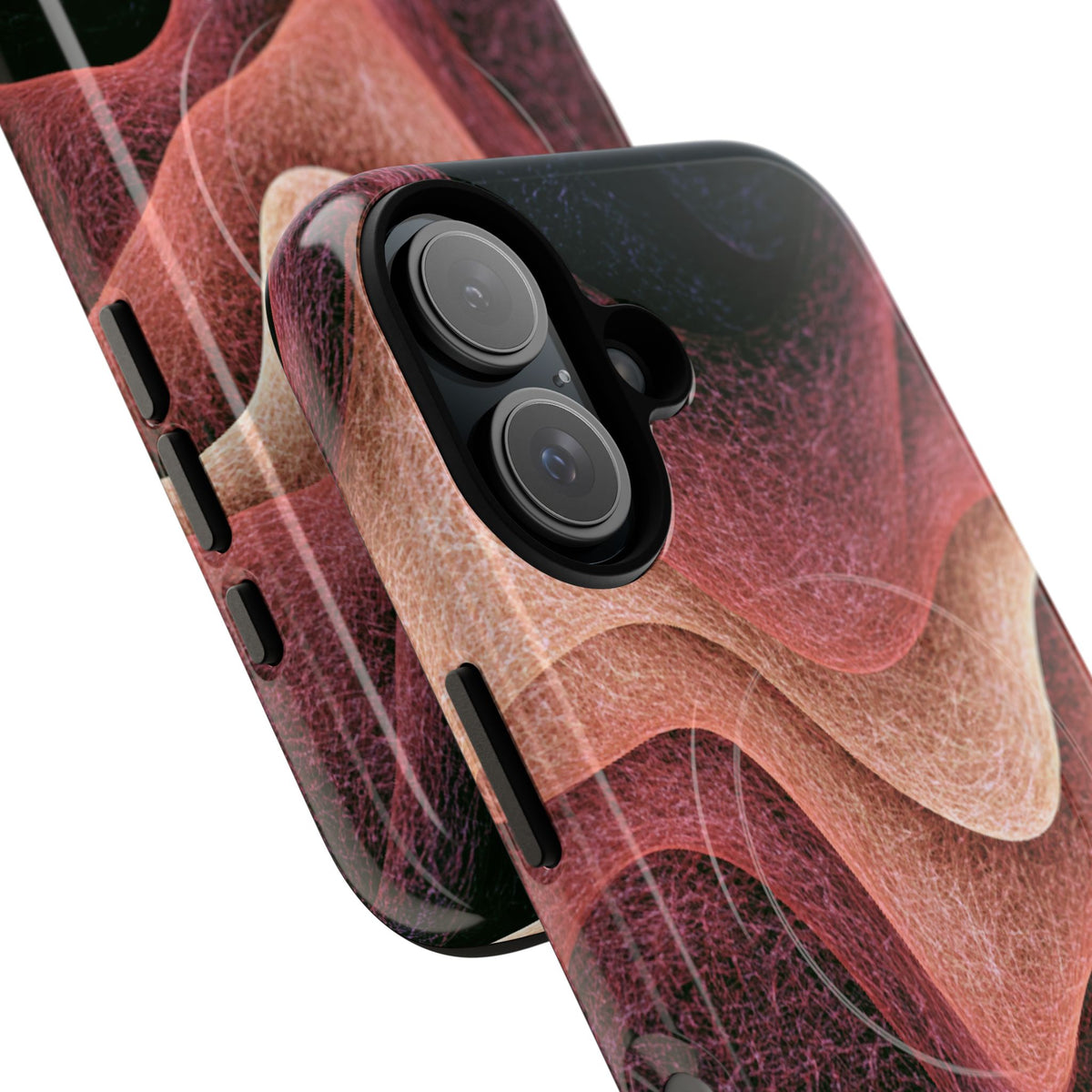 Rose Contour Waves · Tough 2.0 Magnetic Phone Case for iPhone · Pink