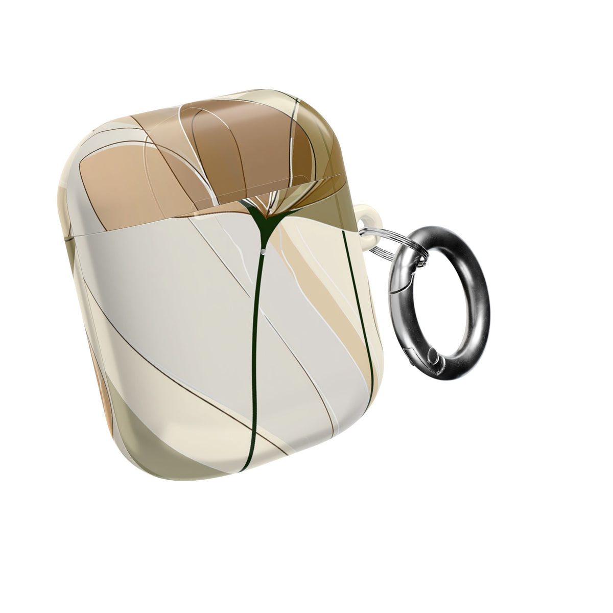 Translucent Petal Contour · Hard Case for AirPods & AirPods Pro · Beige