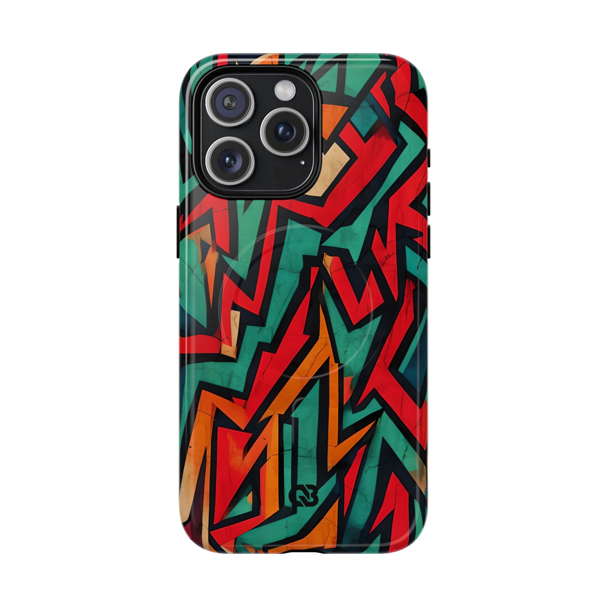 Jagged Teal Static · Tough+ Magsafe