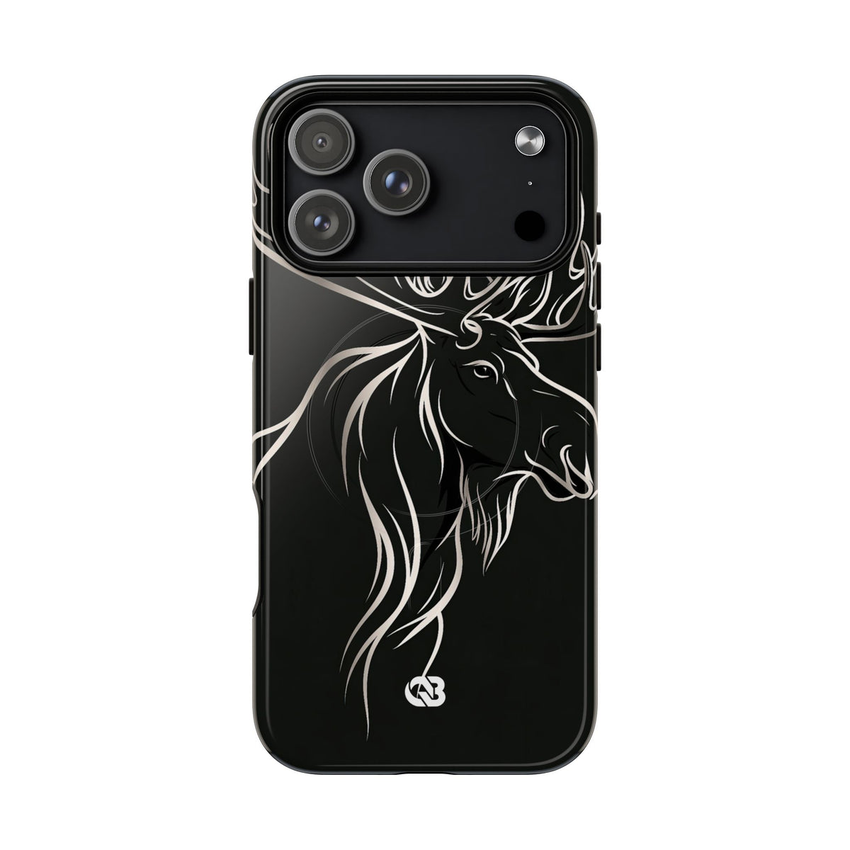Nordic Moose Contour · Tough 2.0 Magnetic Phone Case for iPhone · Black
