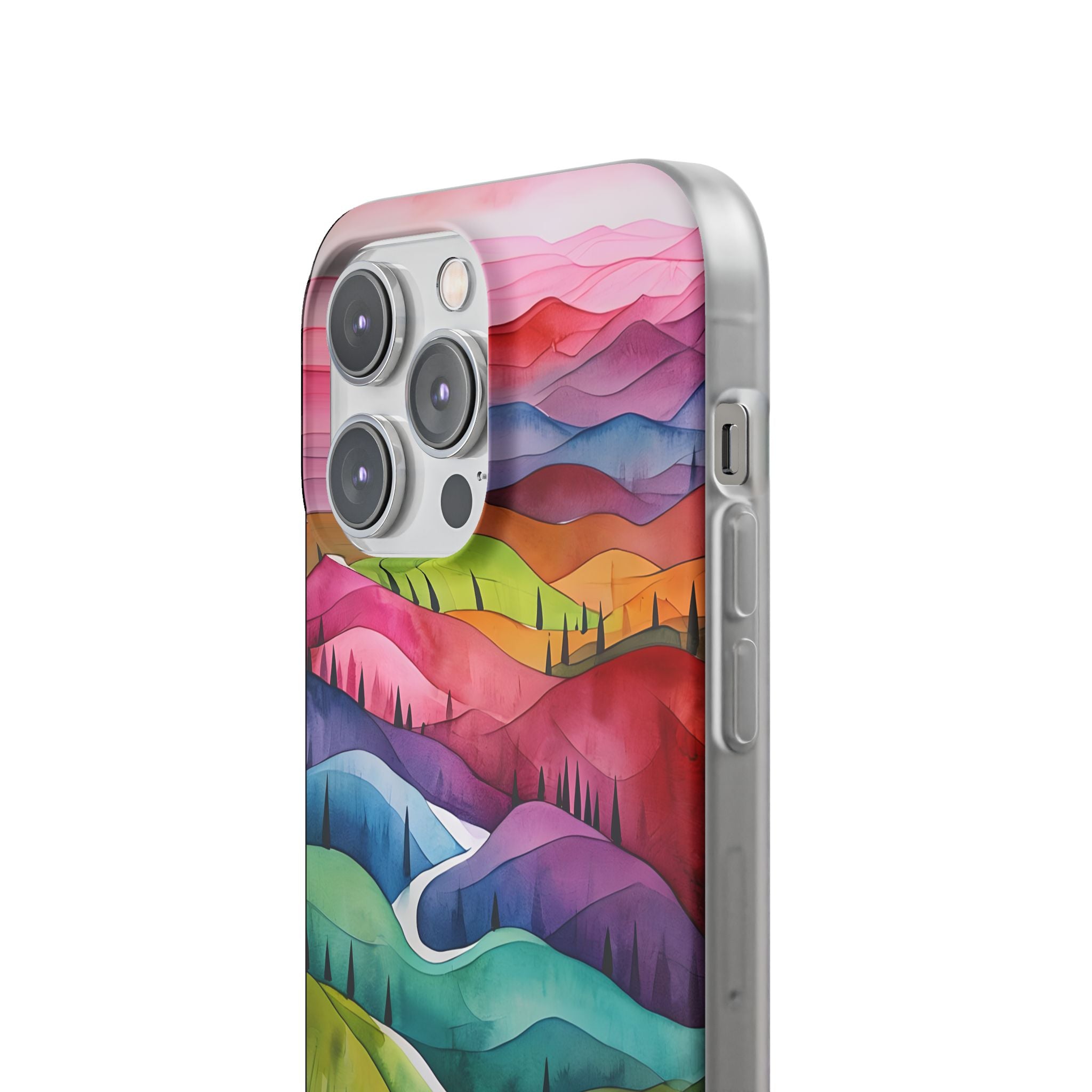 Fluid Rainbow Ridge · Soft Hoesje voor iPhone
