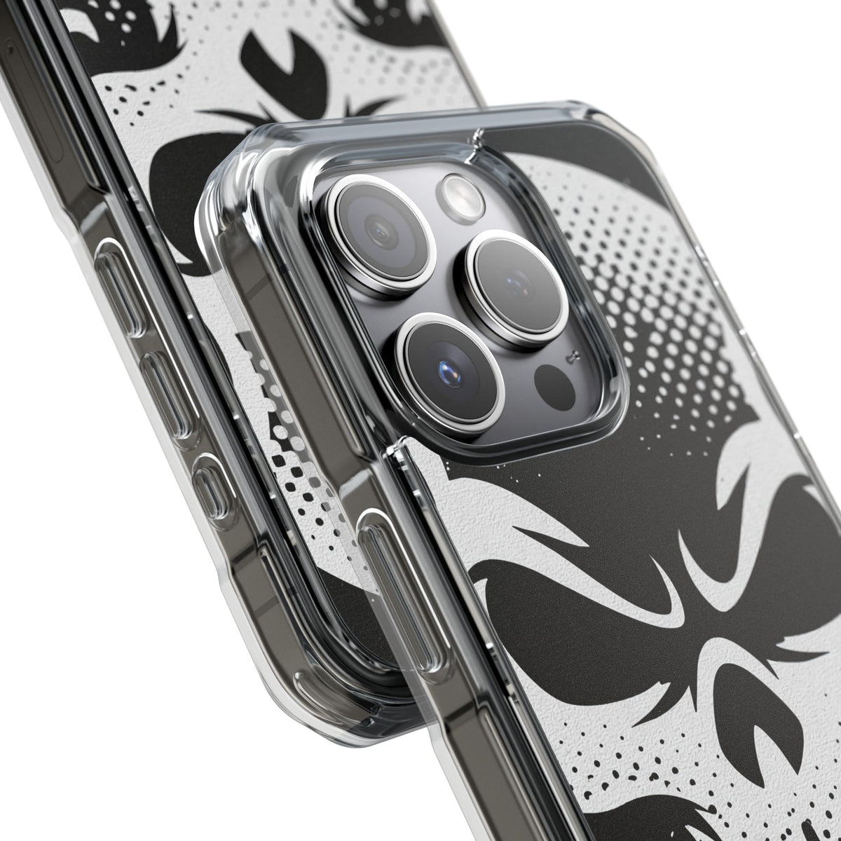 Phantom Halftone · Clear Impact Magnetic Phone Case for iPhone · Black