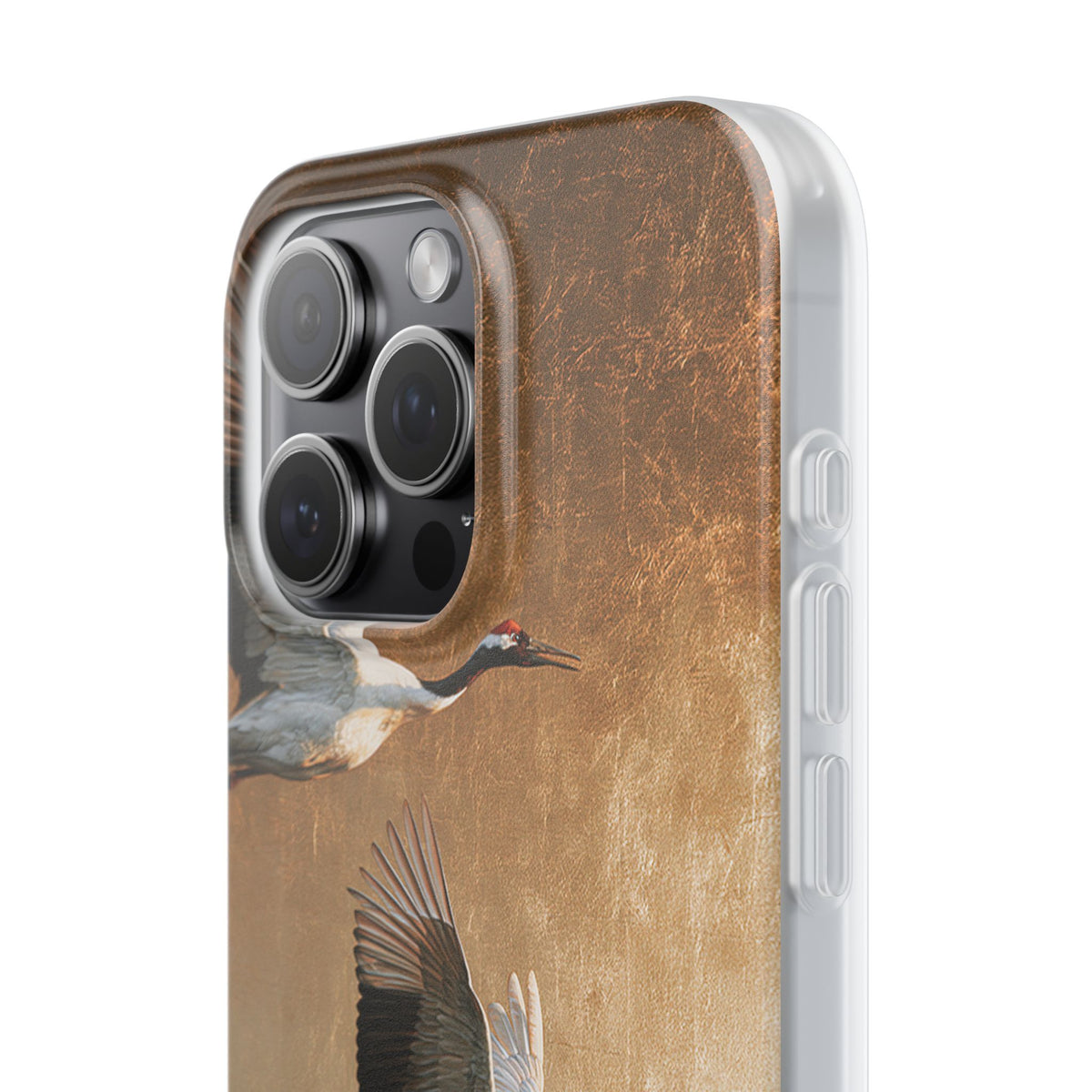 Golden Crane Flight · Lite Phone Case for iPhone · Gold